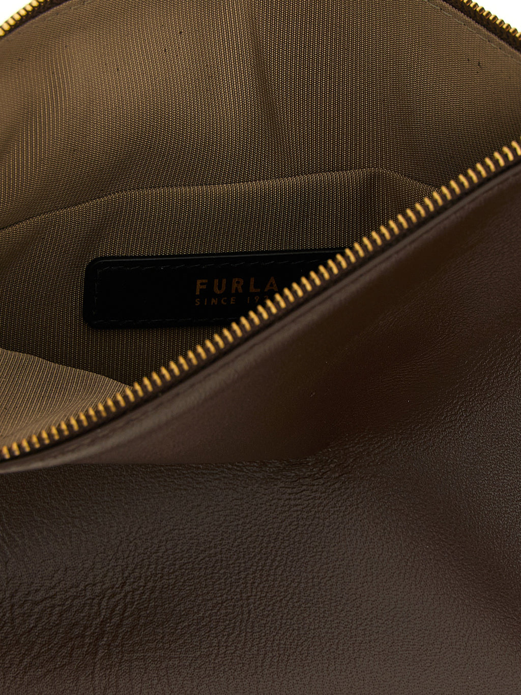 Brown Lamb Leather Shoulder Bag