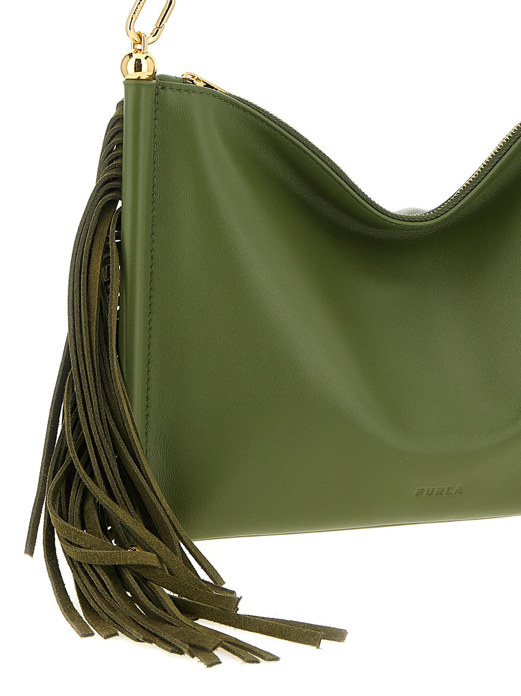 Bicolor Lamb Leather Shoulder Bag