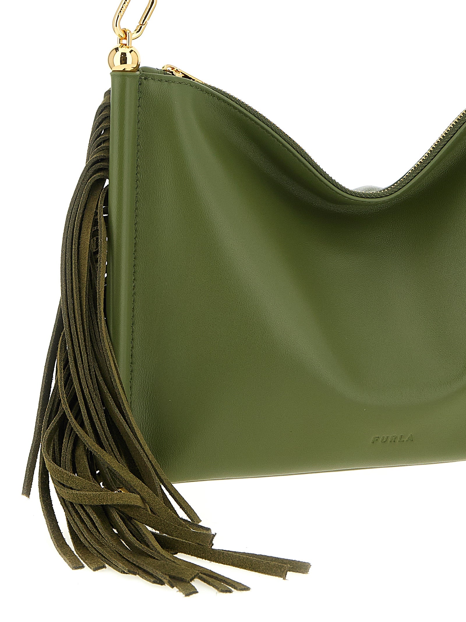 Bicolor Lamb Leather Shoulder Bag