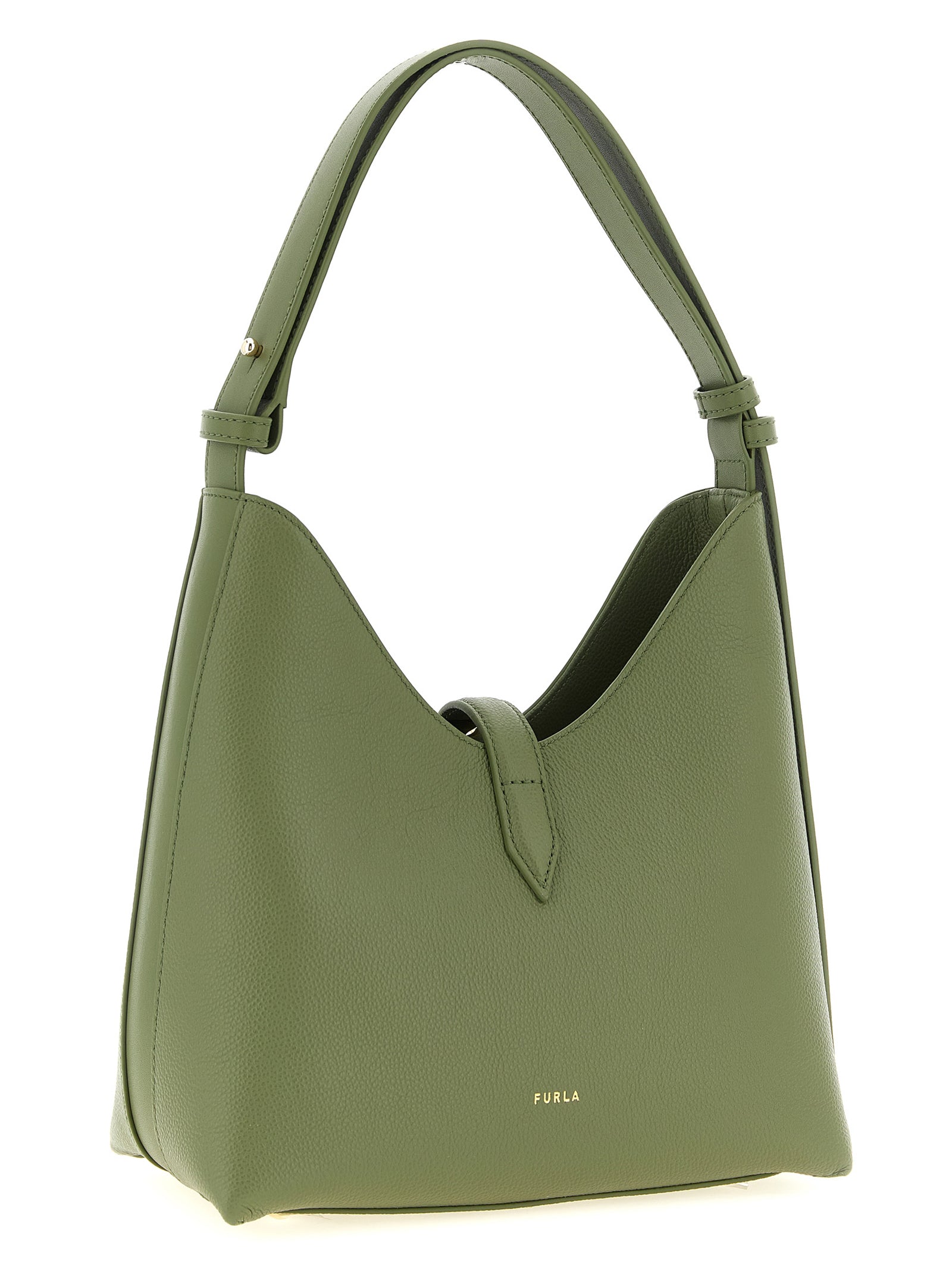 Bicolor Calfskin Shoulder Bag