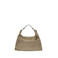 Beige Fabric Shoulder Bag