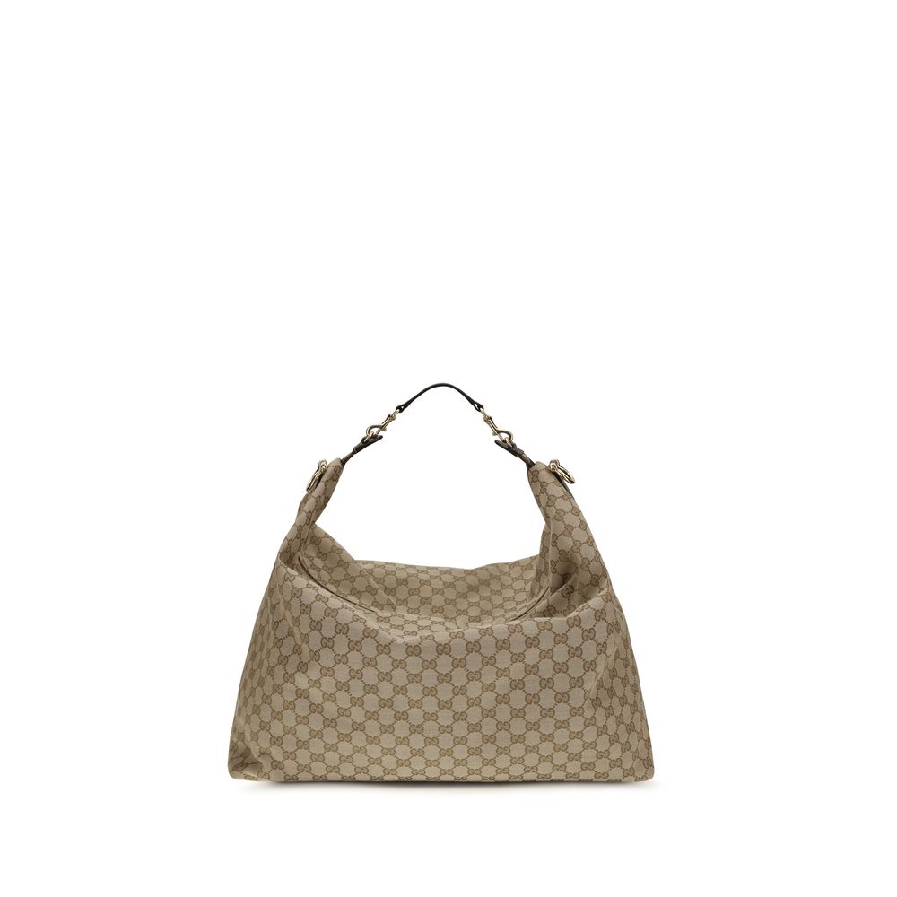 Beige Fabric Shoulder Bag