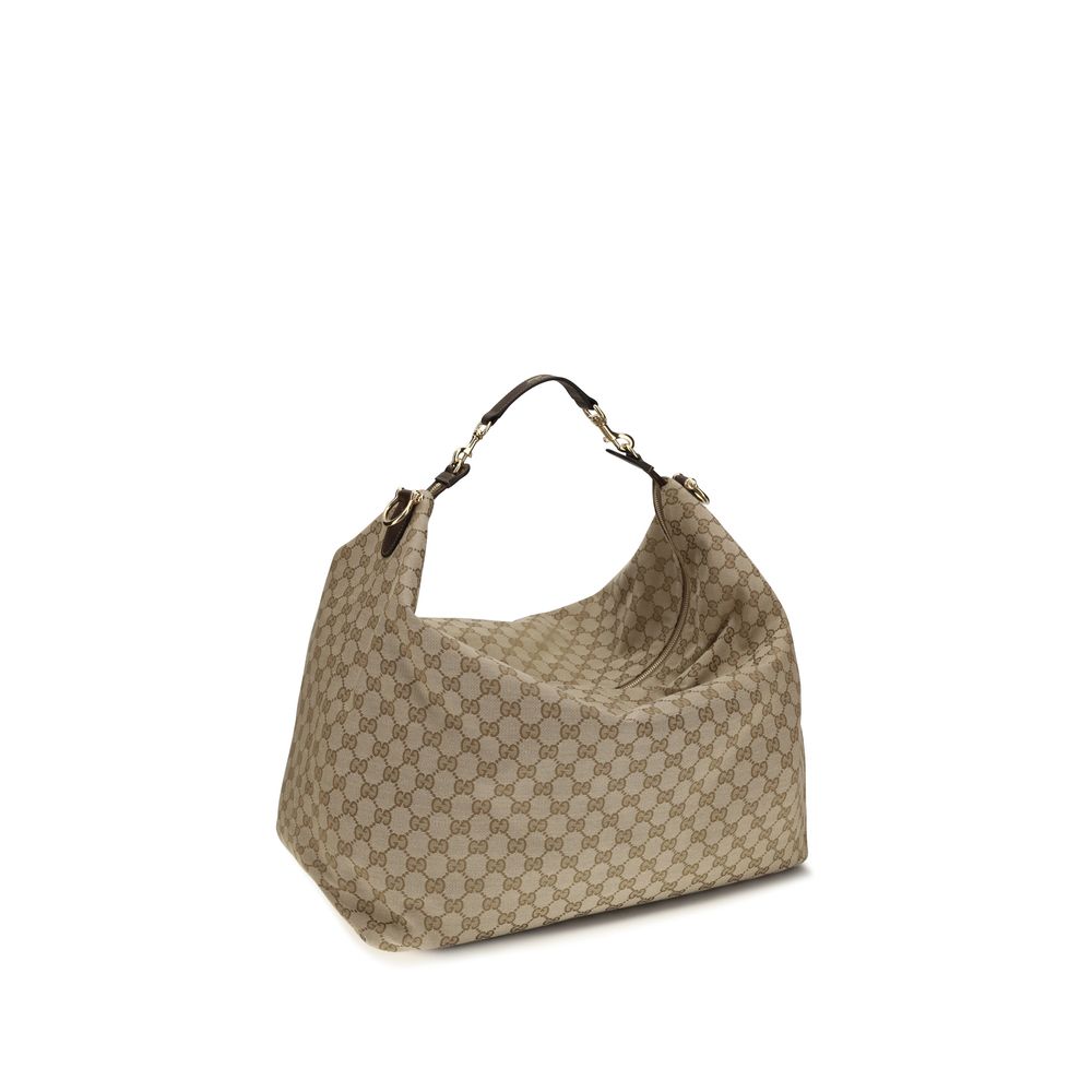 Beige Fabric Shoulder Bag