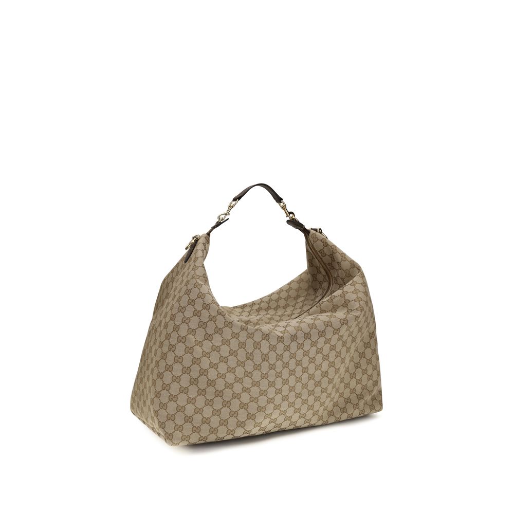 Beige Fabric Shoulder Bag