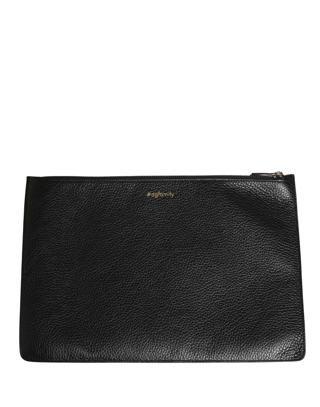 Black #DGFamily Embellished Leather Clutch Borse Bag