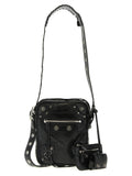 Black Lamb Leather Crossbody Bag