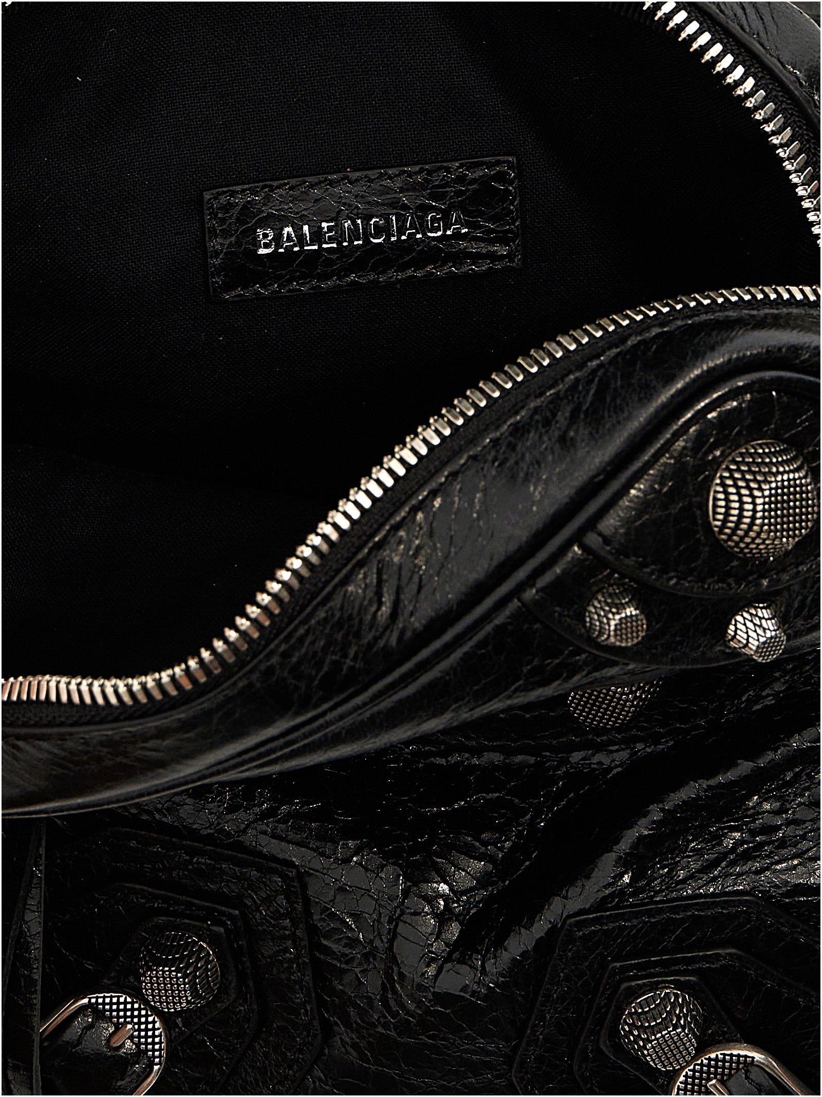 Black Lamb Leather Crossbody Bag