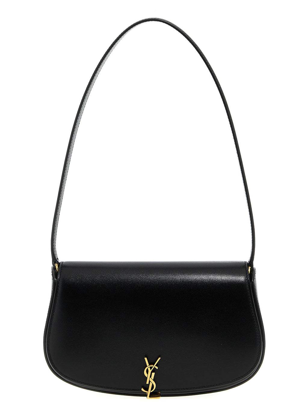 Black Calfskin Shoulder Bag
