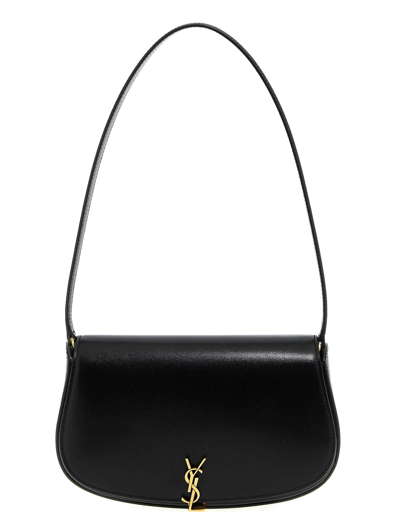 Black Calfskin Shoulder Bag