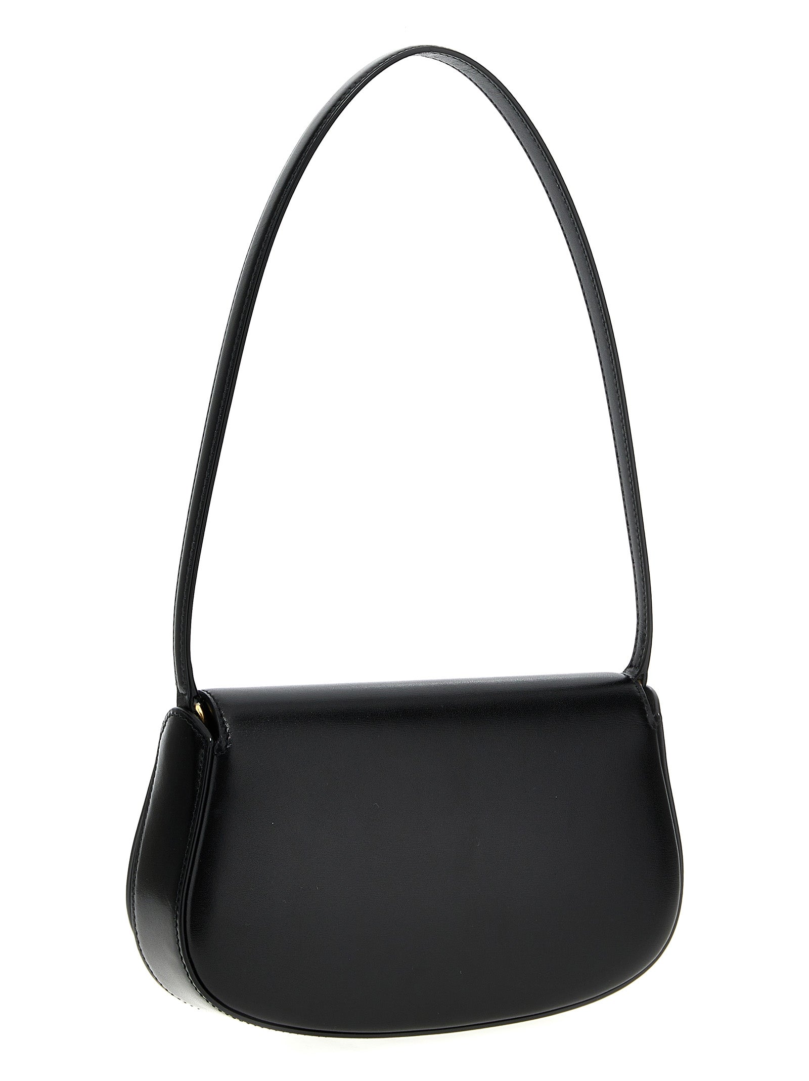Black Calfskin Shoulder Bag