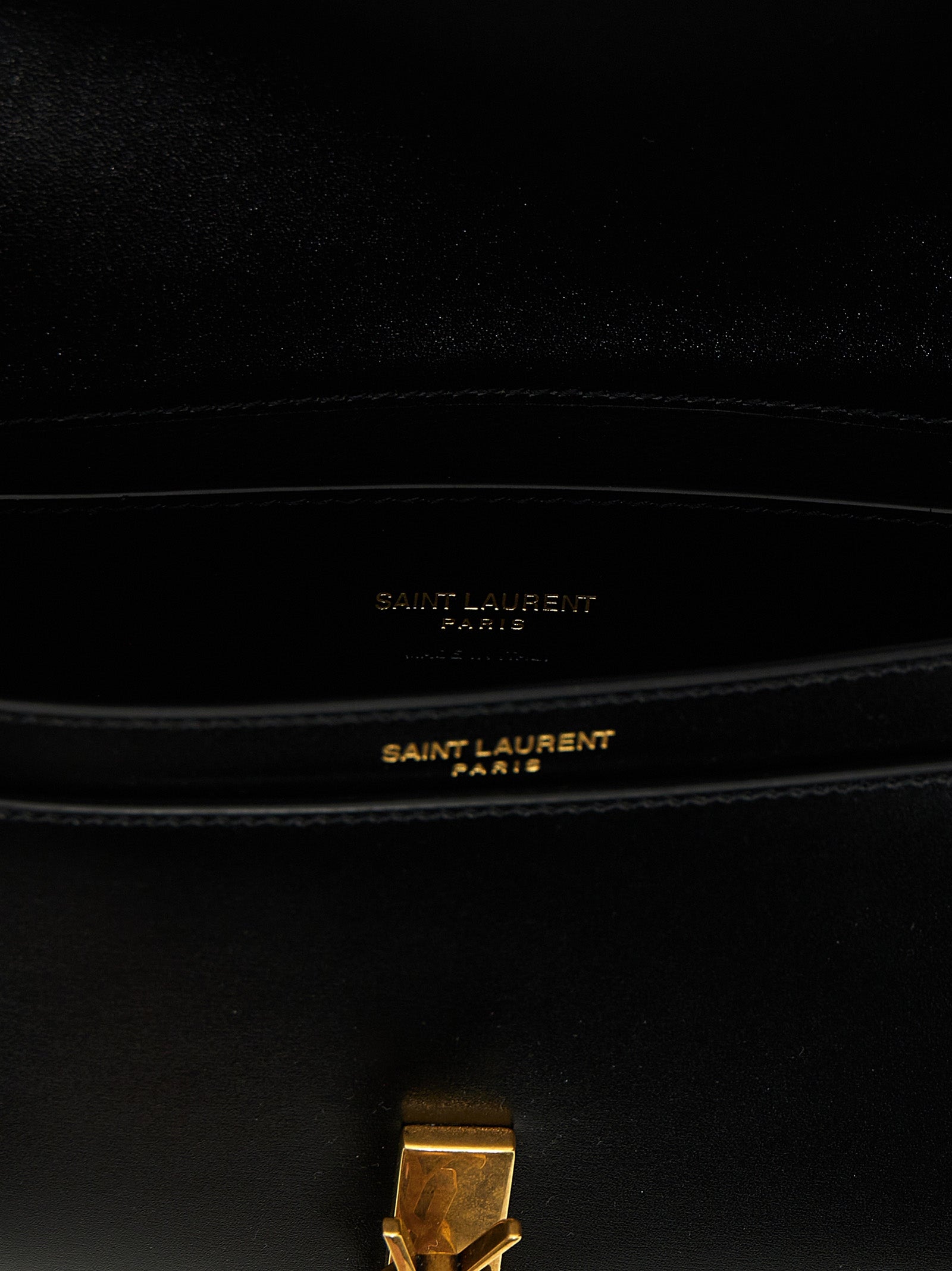 Black Calfskin Shoulder Bag
