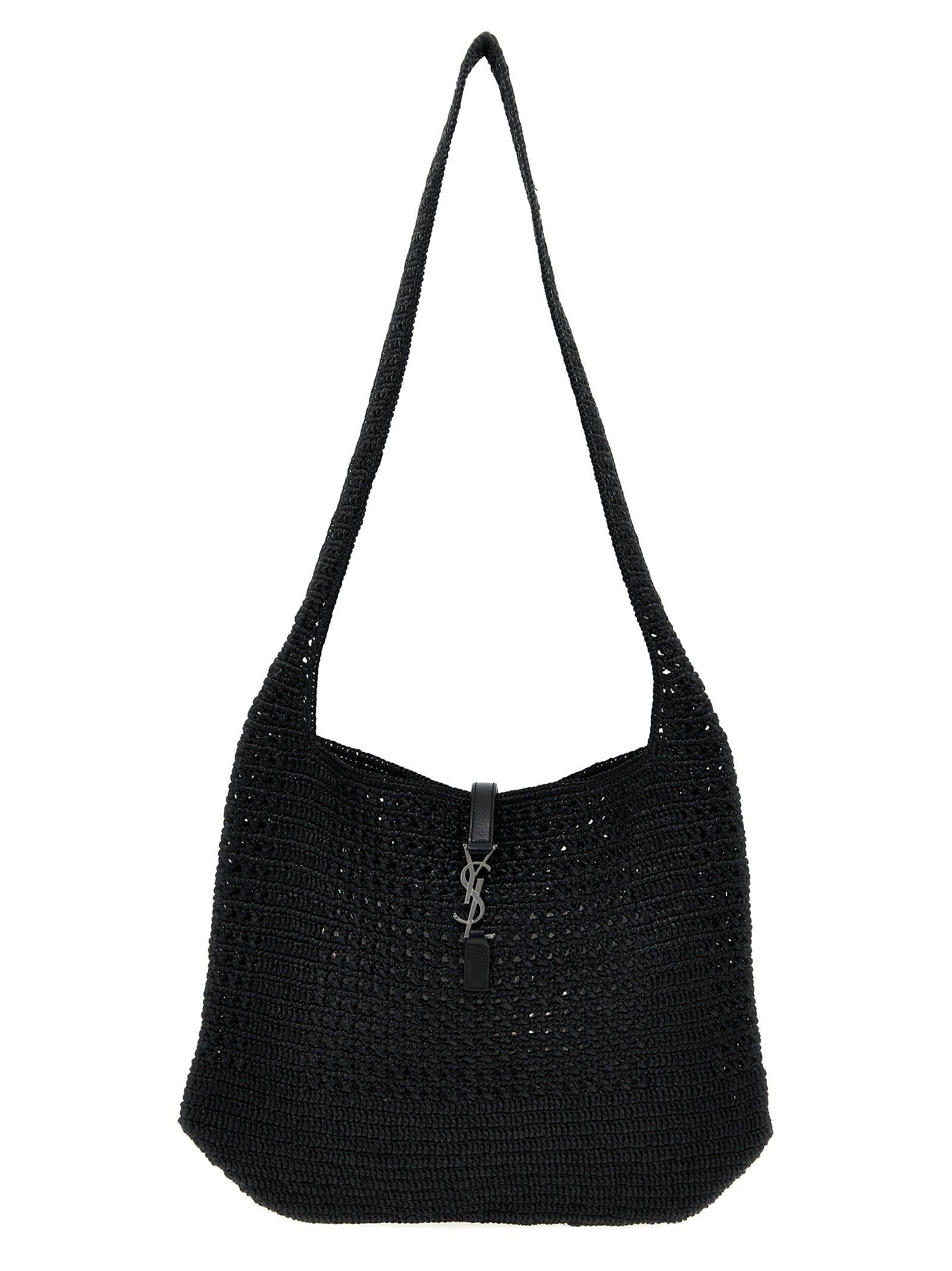 Black Raffia Tote Bag