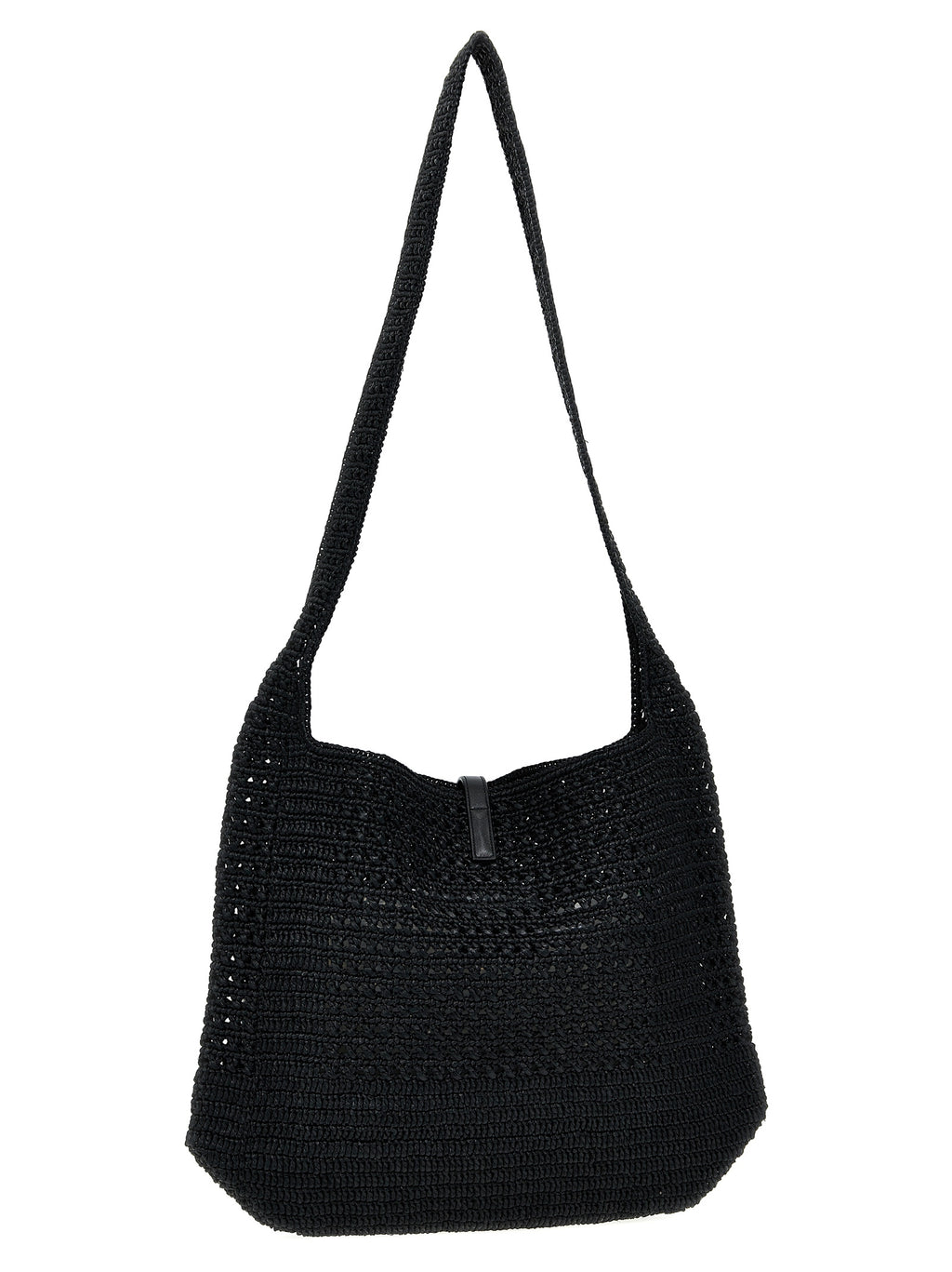 Black Raffia Tote Bag