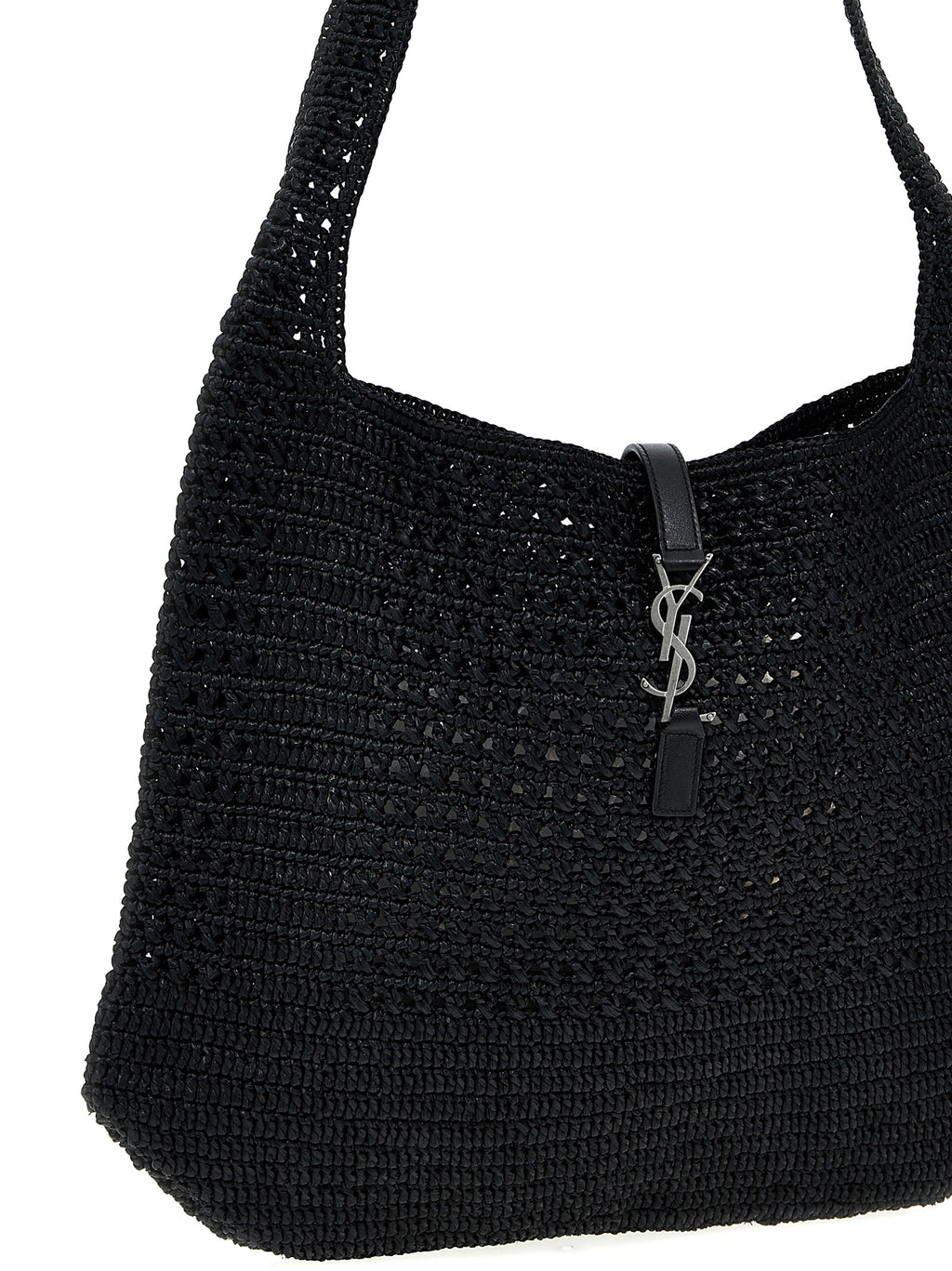 Black Raffia Tote Bag