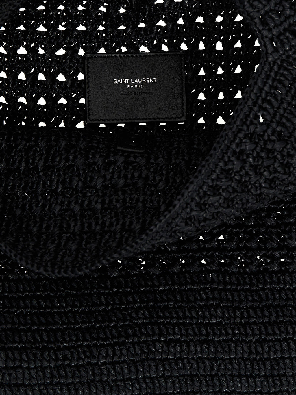 Black Raffia Tote Bag