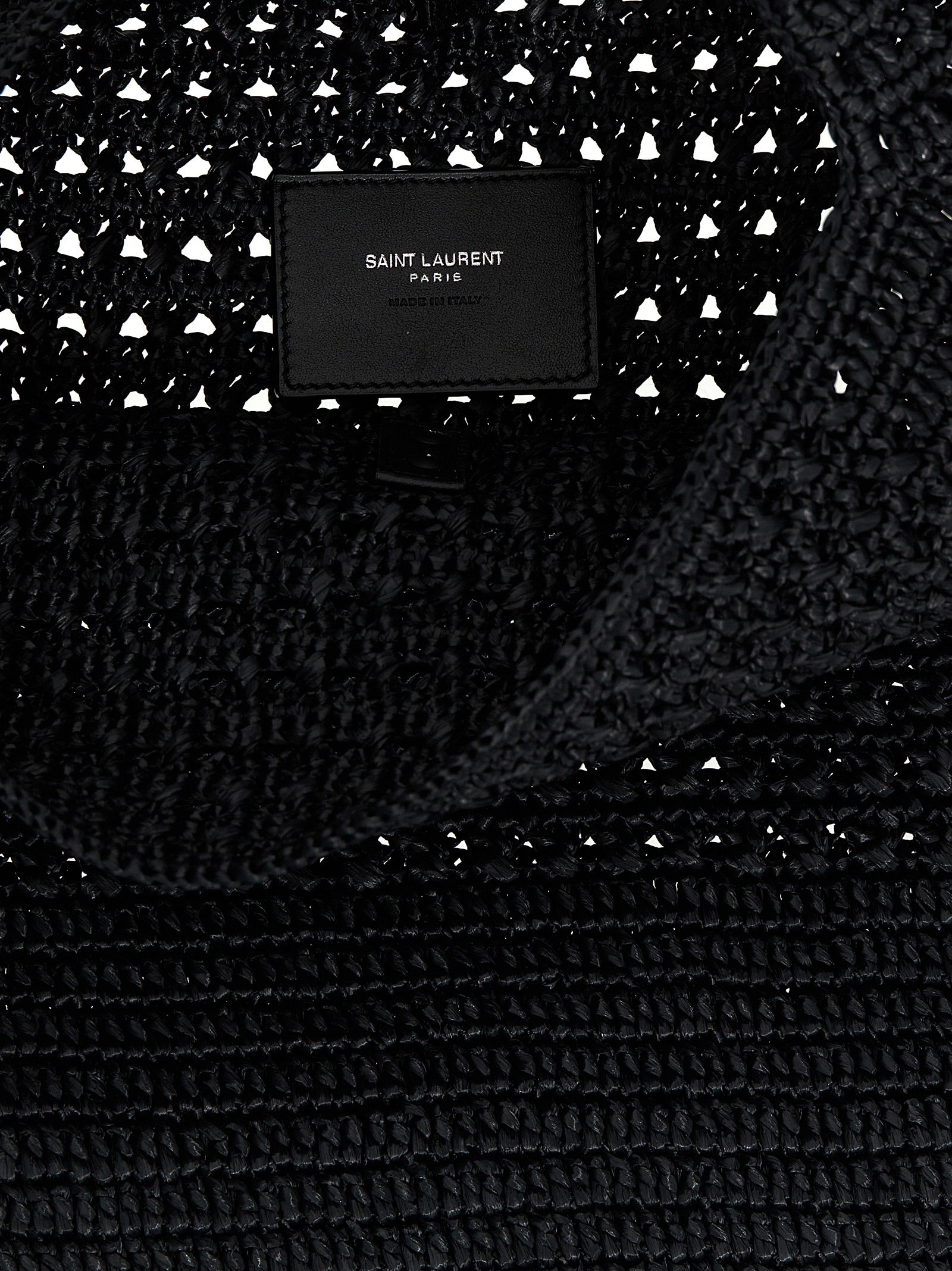 Black Raffia Tote Bag