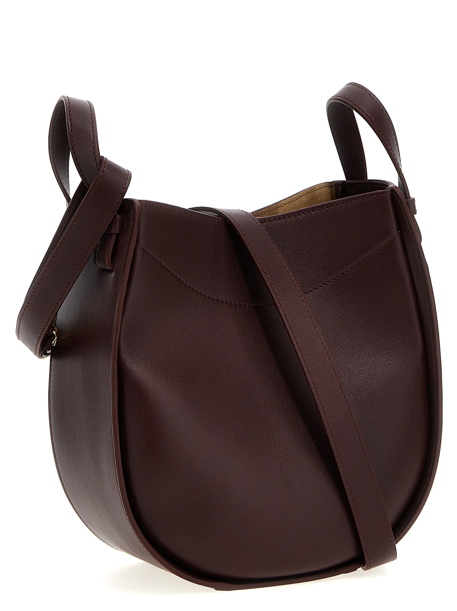 Bordeaux Calfskin Crossbody Bag