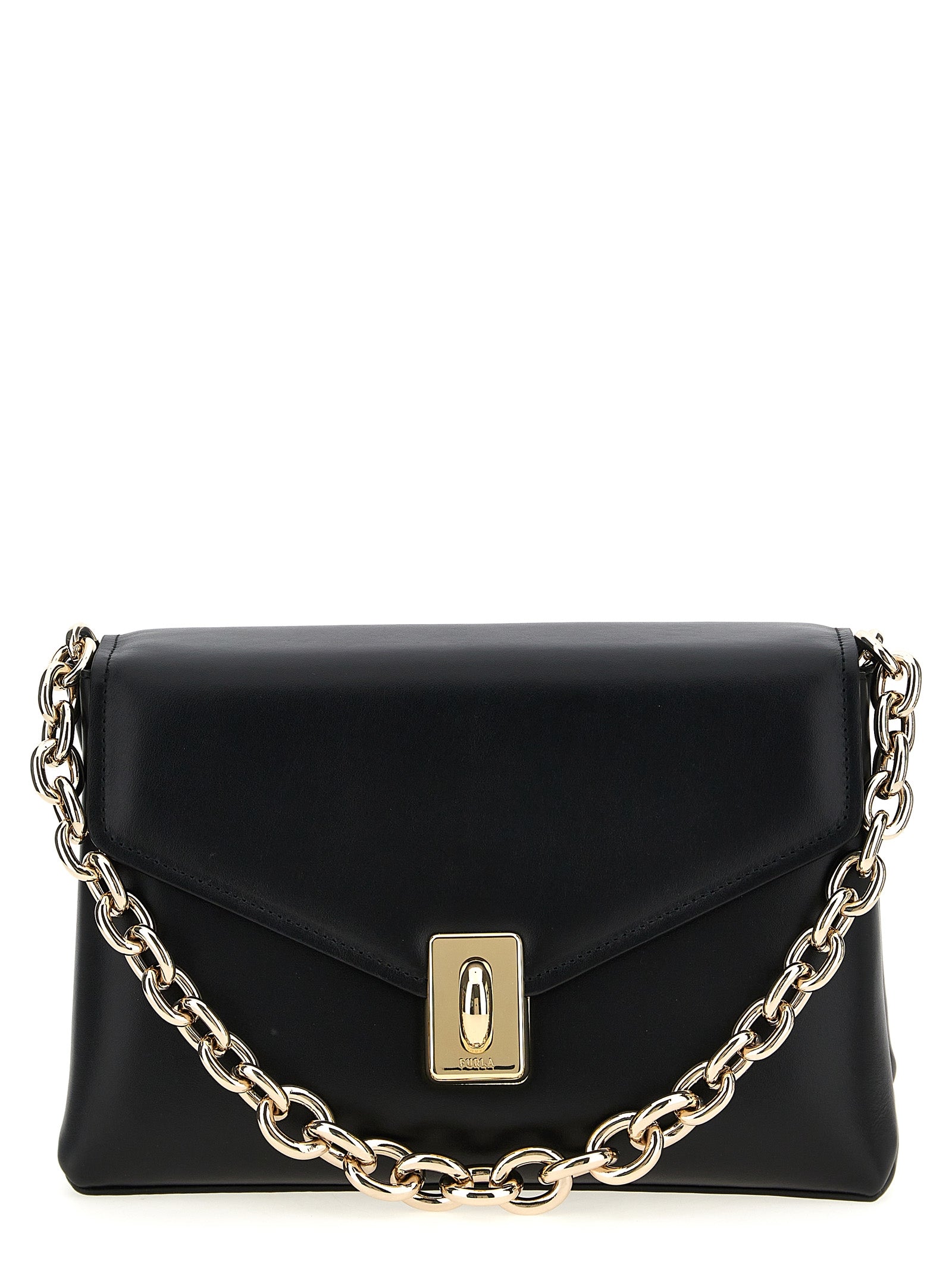 Black Leather Shoulder Bag