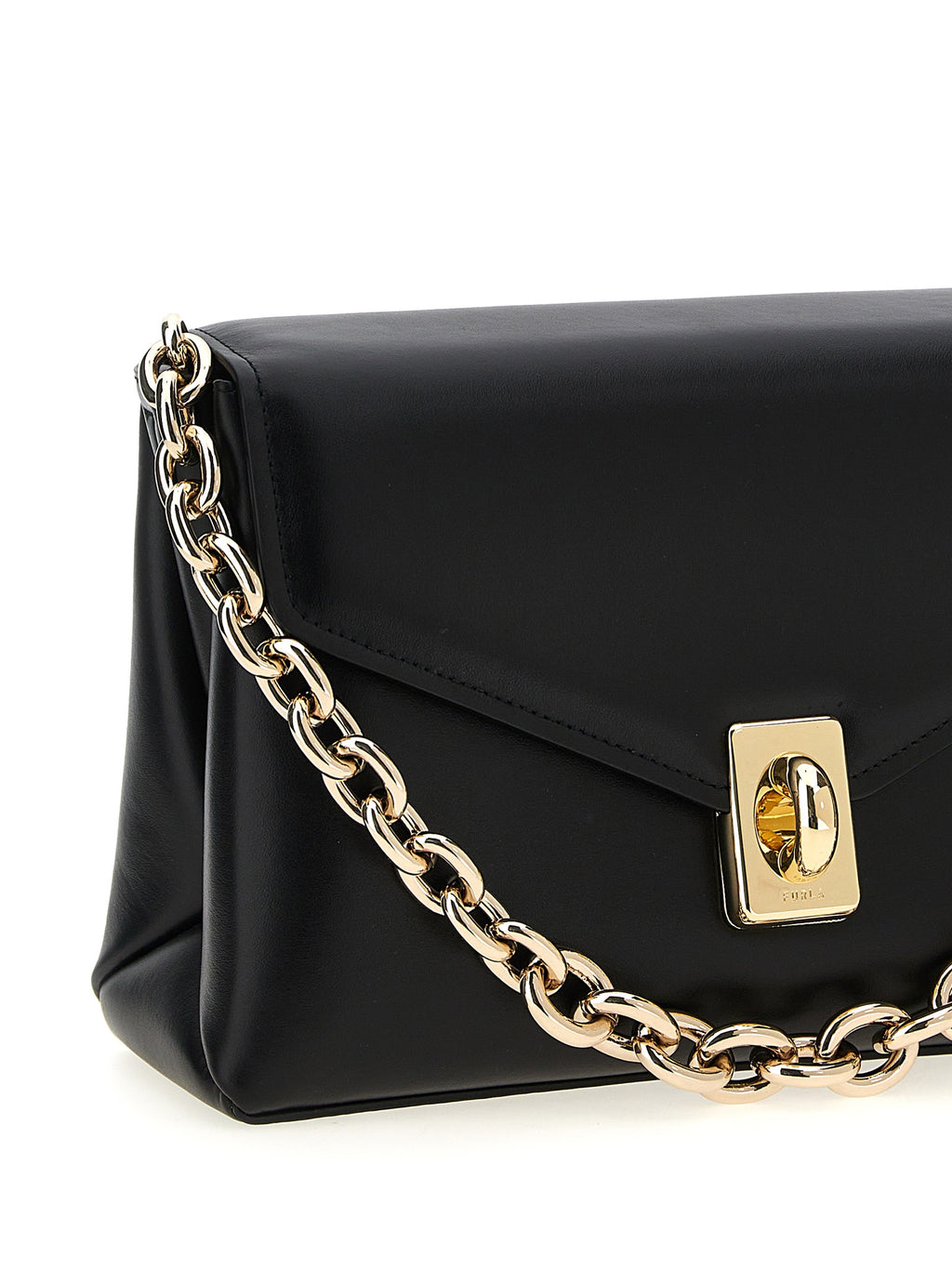 Black Leather Shoulder Bag