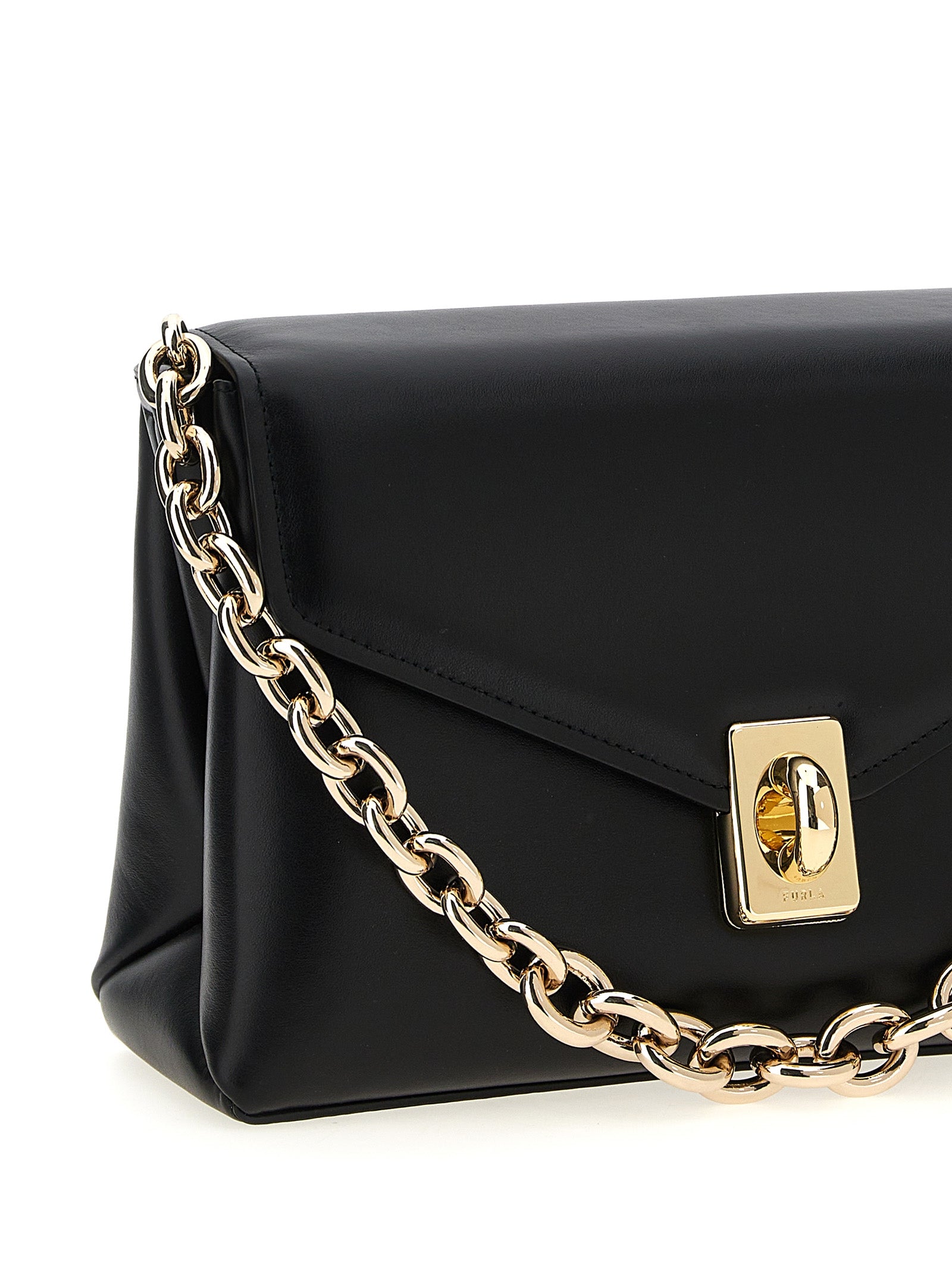 Black Leather Shoulder Bag