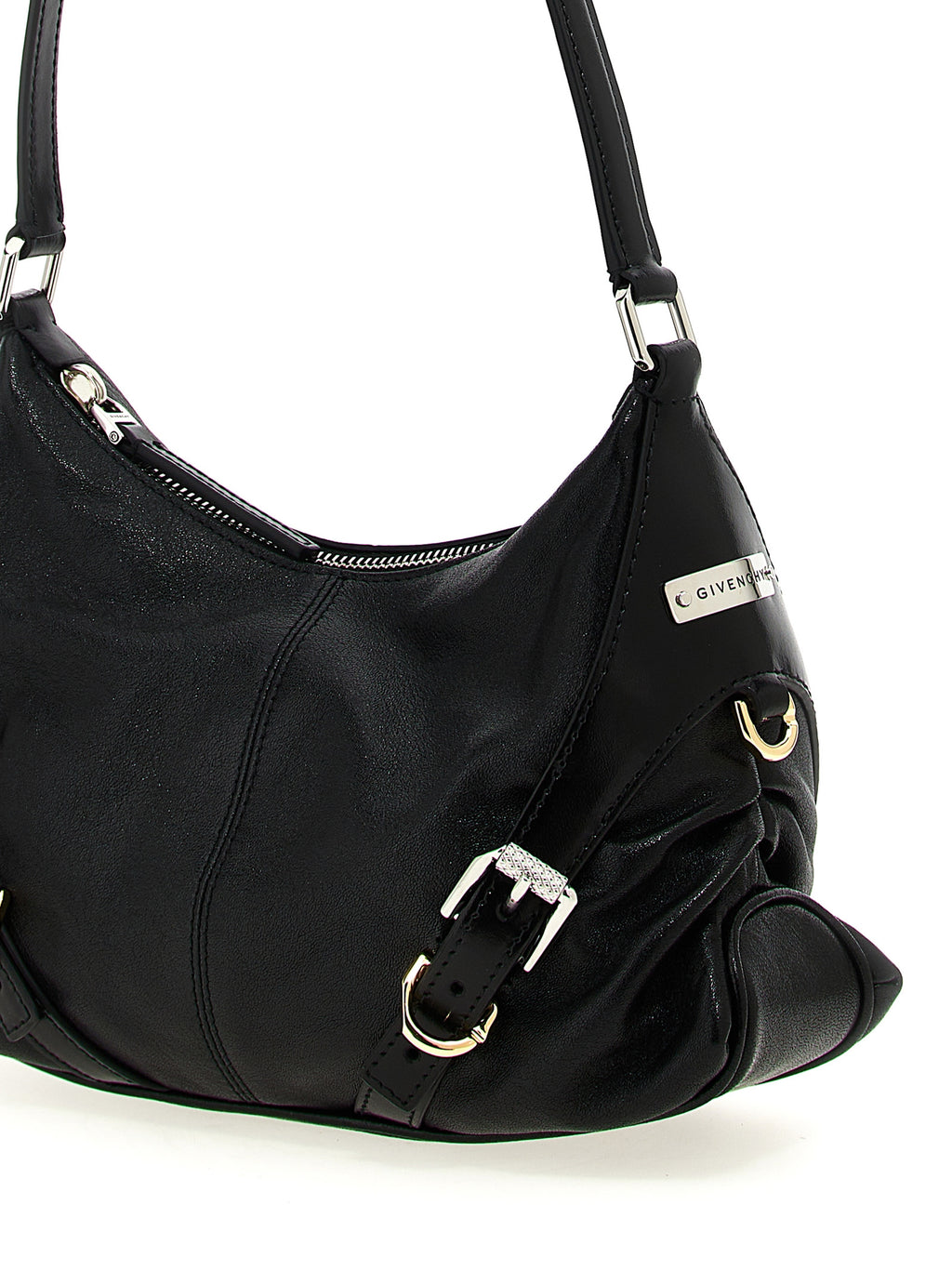 Black Lamb Leather Shoulder Bag