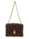 Brown Lamb Leather Shoulder Bag