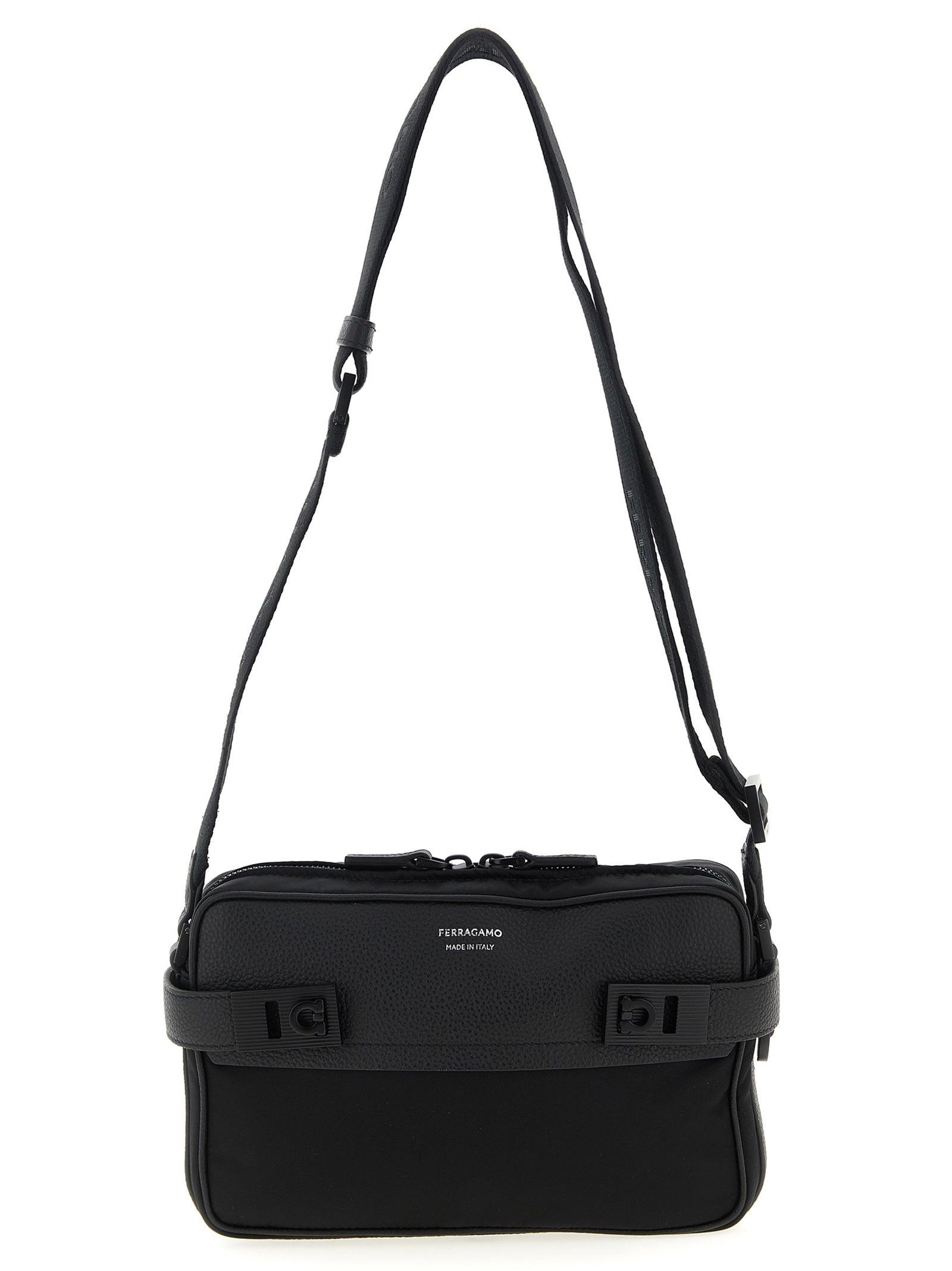 Black Fabric Crossbody Bag