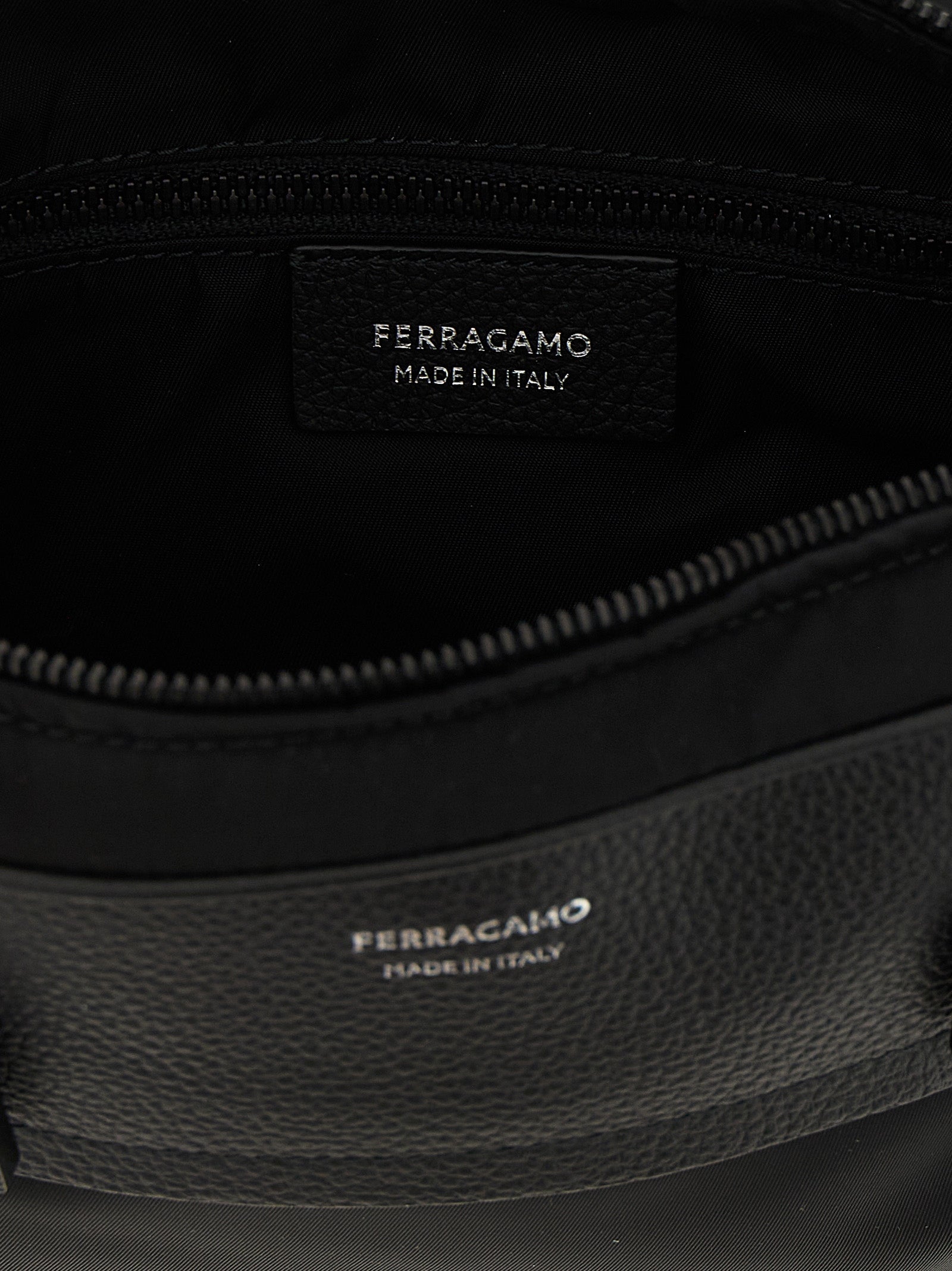 Black Fabric Crossbody Bag