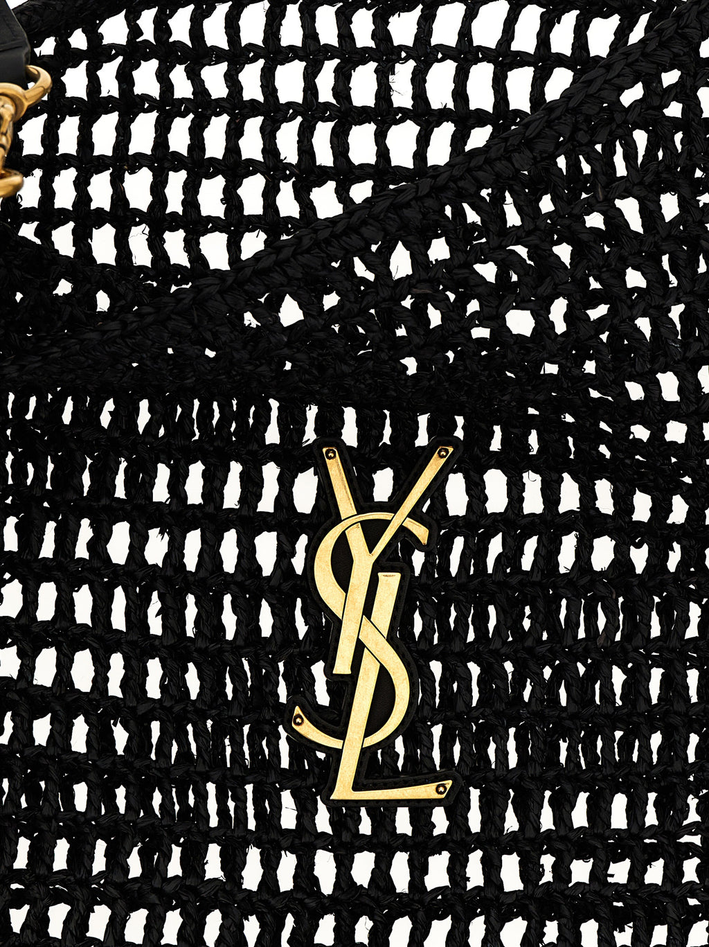 Black Raffia Shoulder Bag