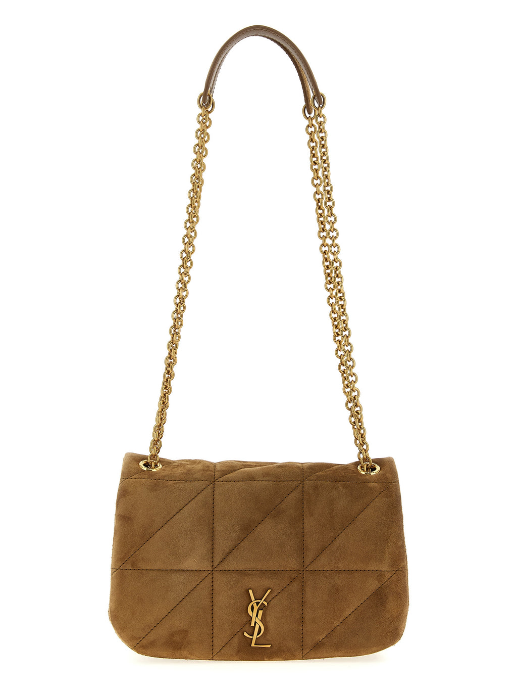Beige Calfskin Shoulder Bag