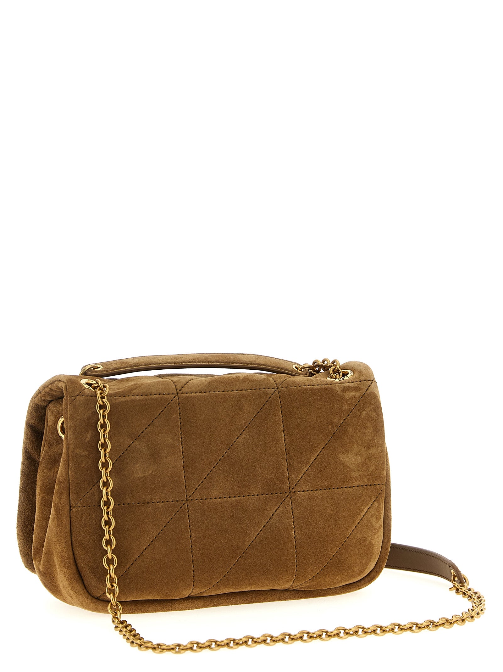 Beige Calfskin Shoulder Bag