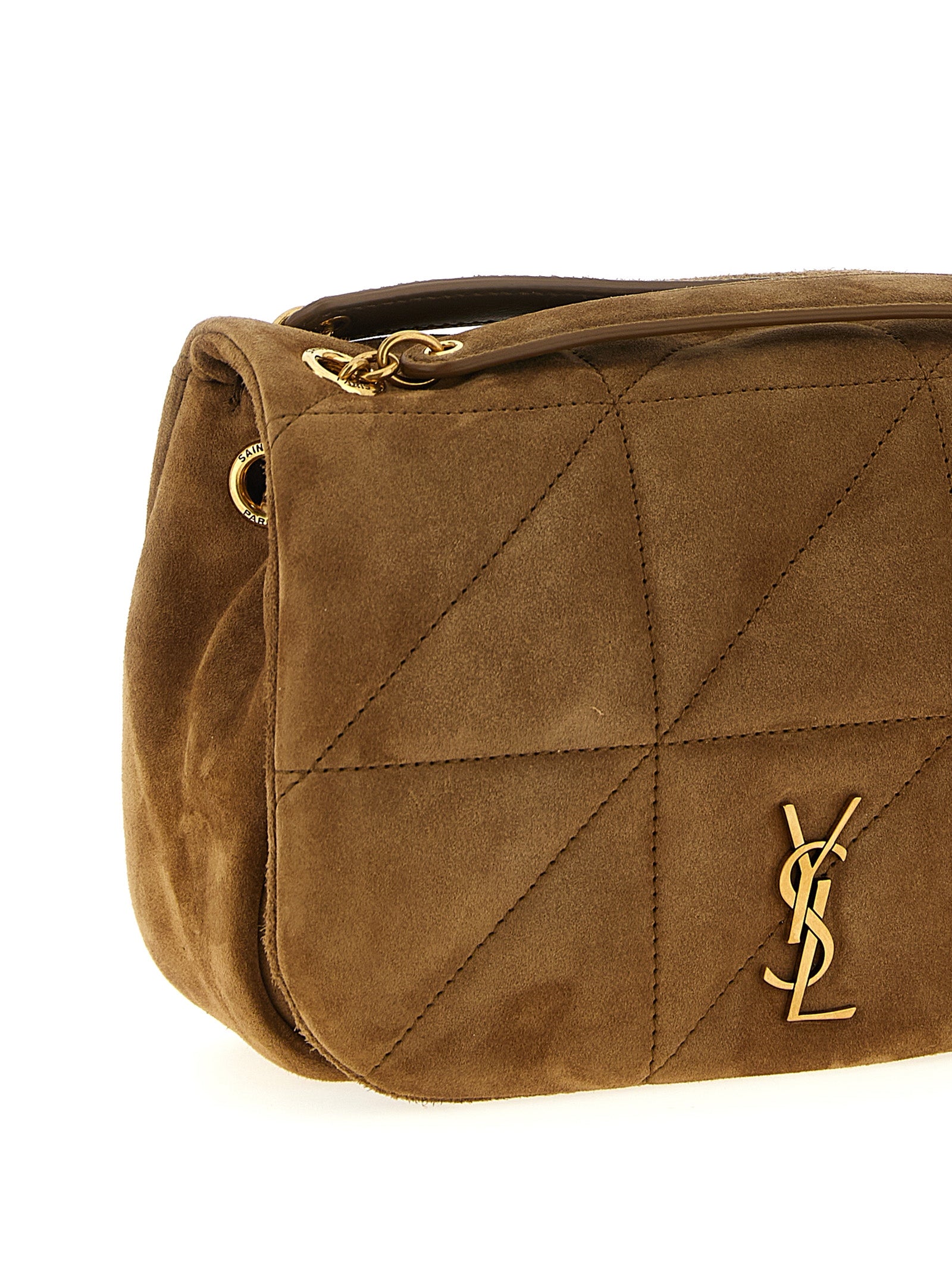 Beige Calfskin Shoulder Bag