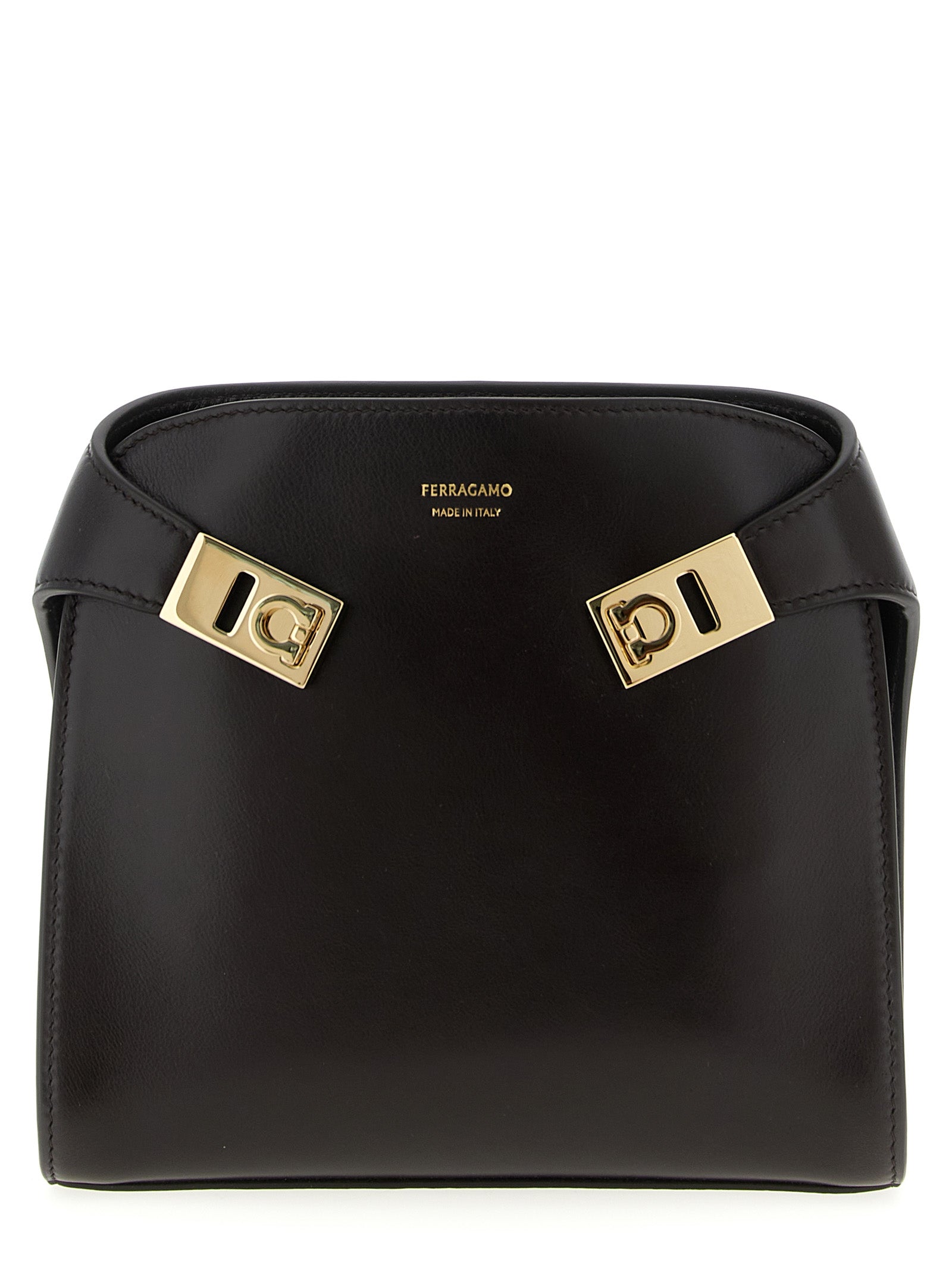 Brown Calfskin Crossbody Bag