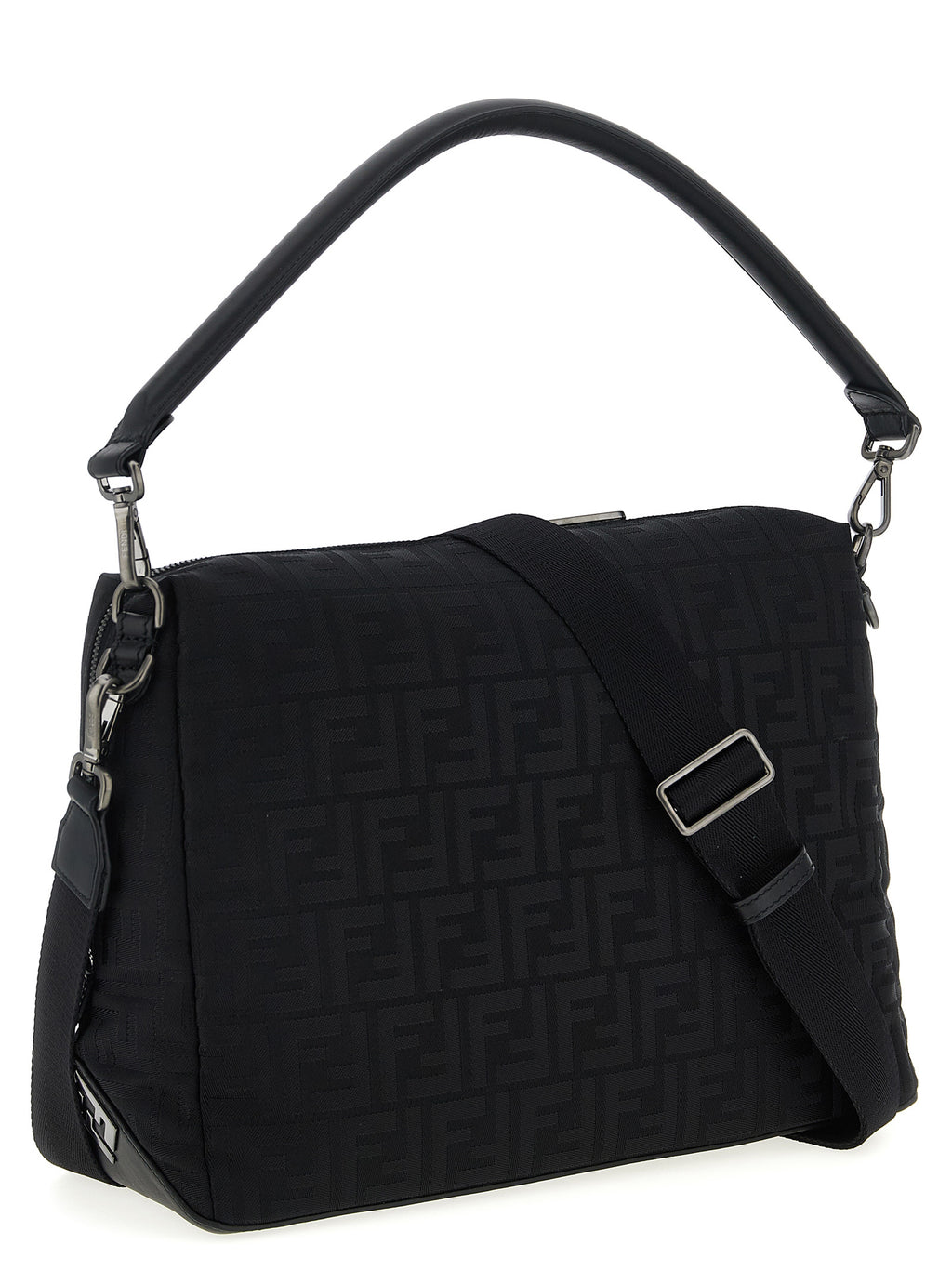 Black Polyamide Shoulder Bag