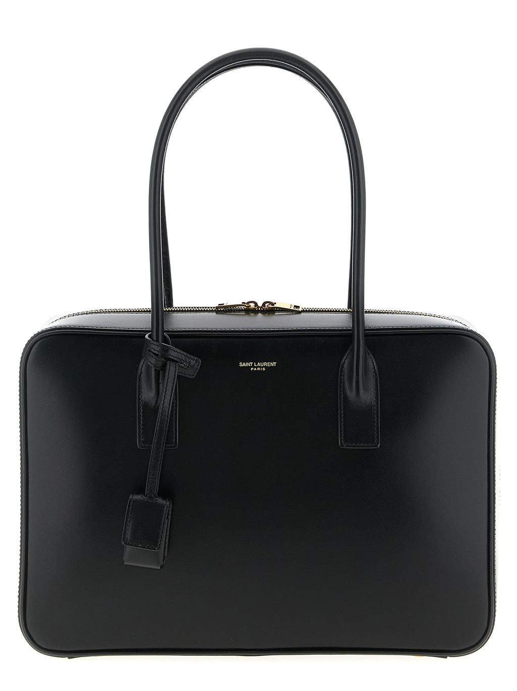 Black Calfskin Shoulder Bag