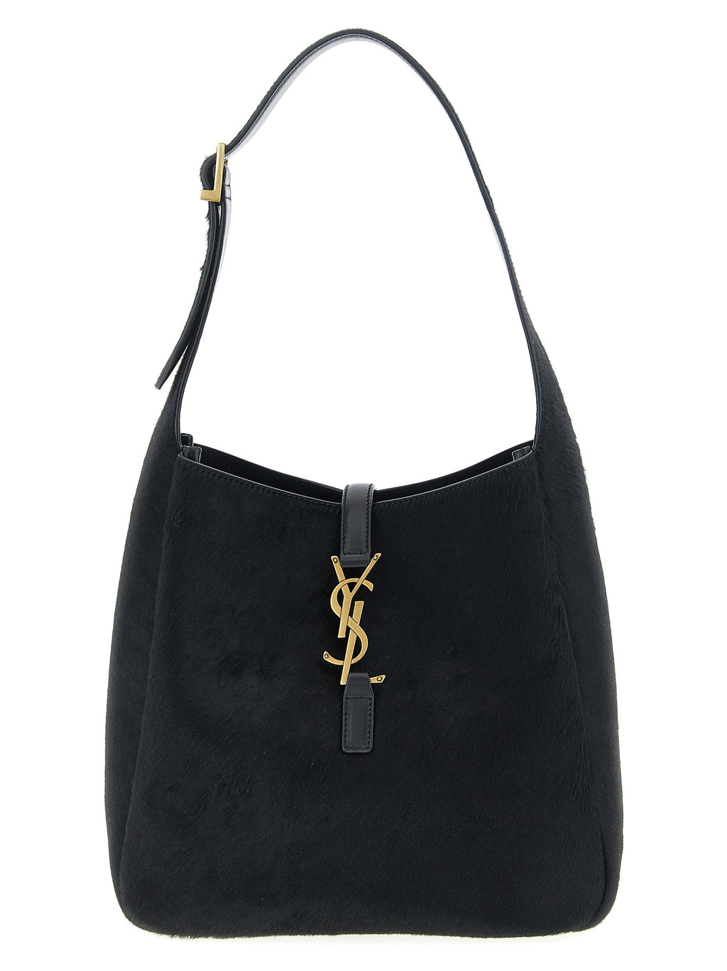 Black Calfskin Shoulder Bag