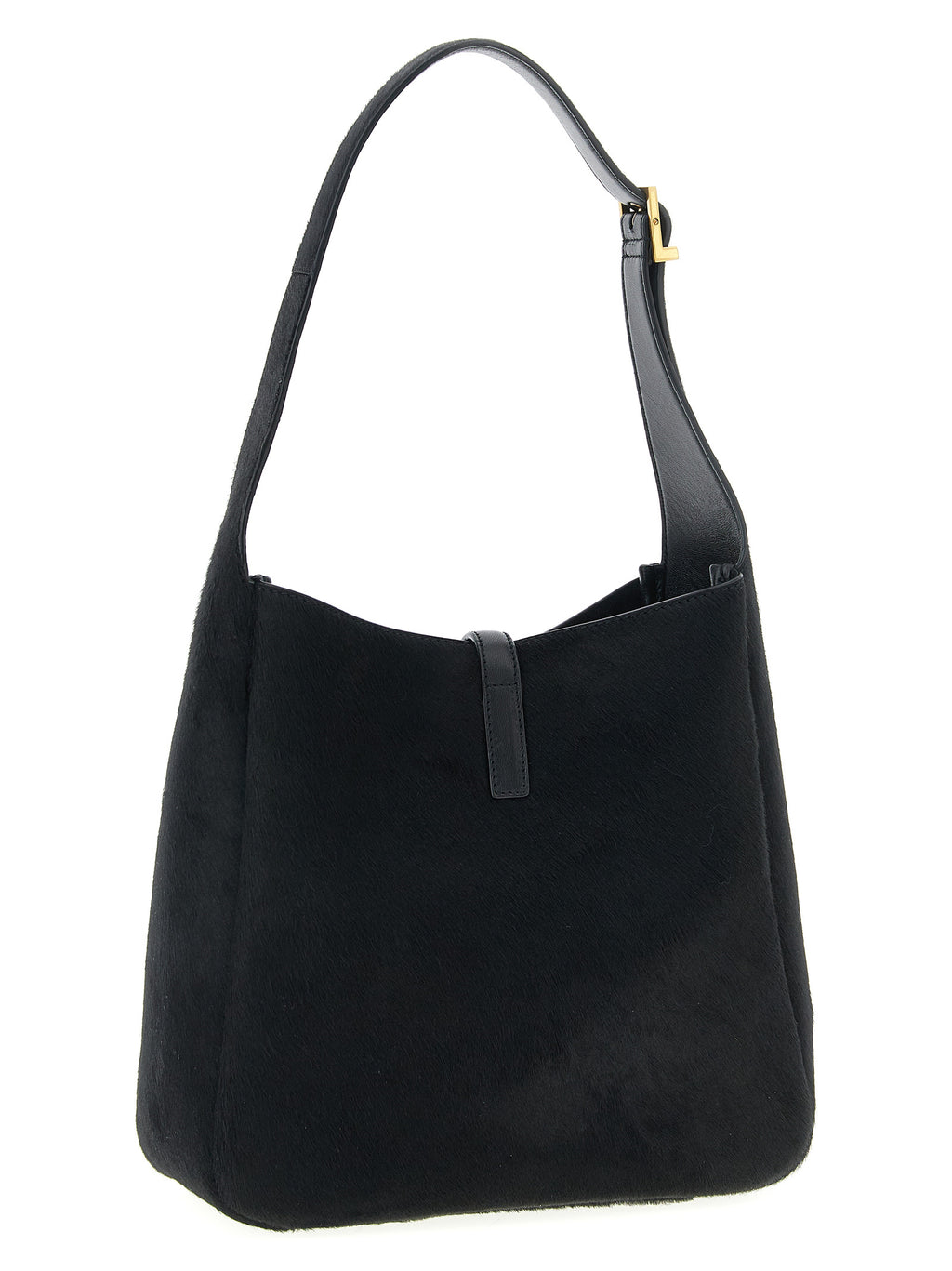 Black Calfskin Shoulder Bag