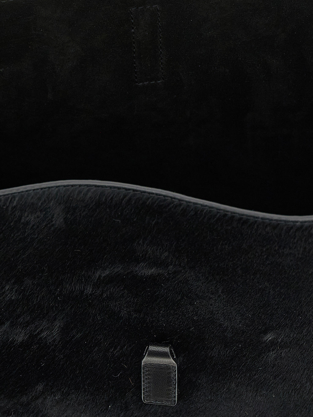 Black Calfskin Shoulder Bag