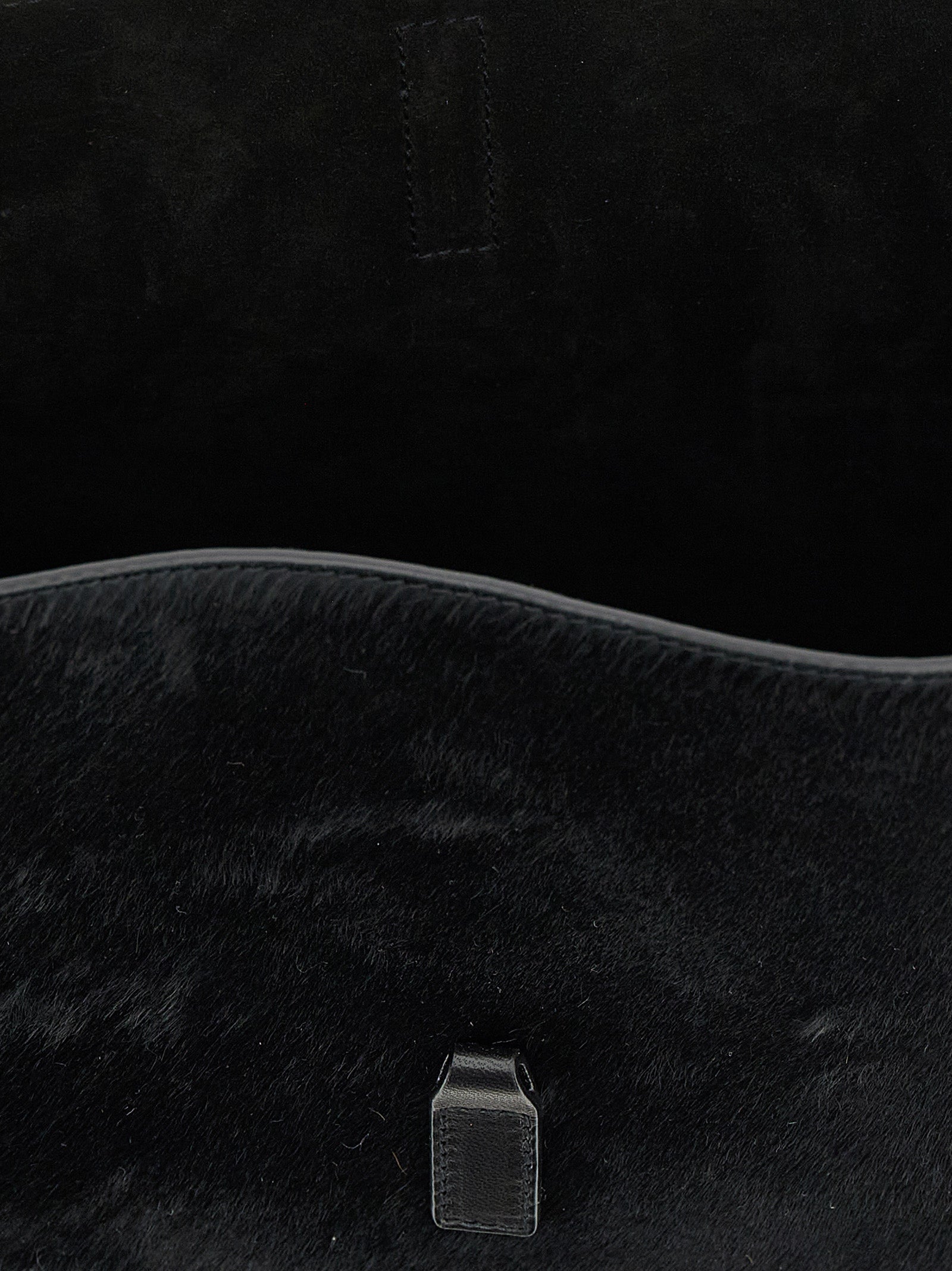 Black Calfskin Shoulder Bag