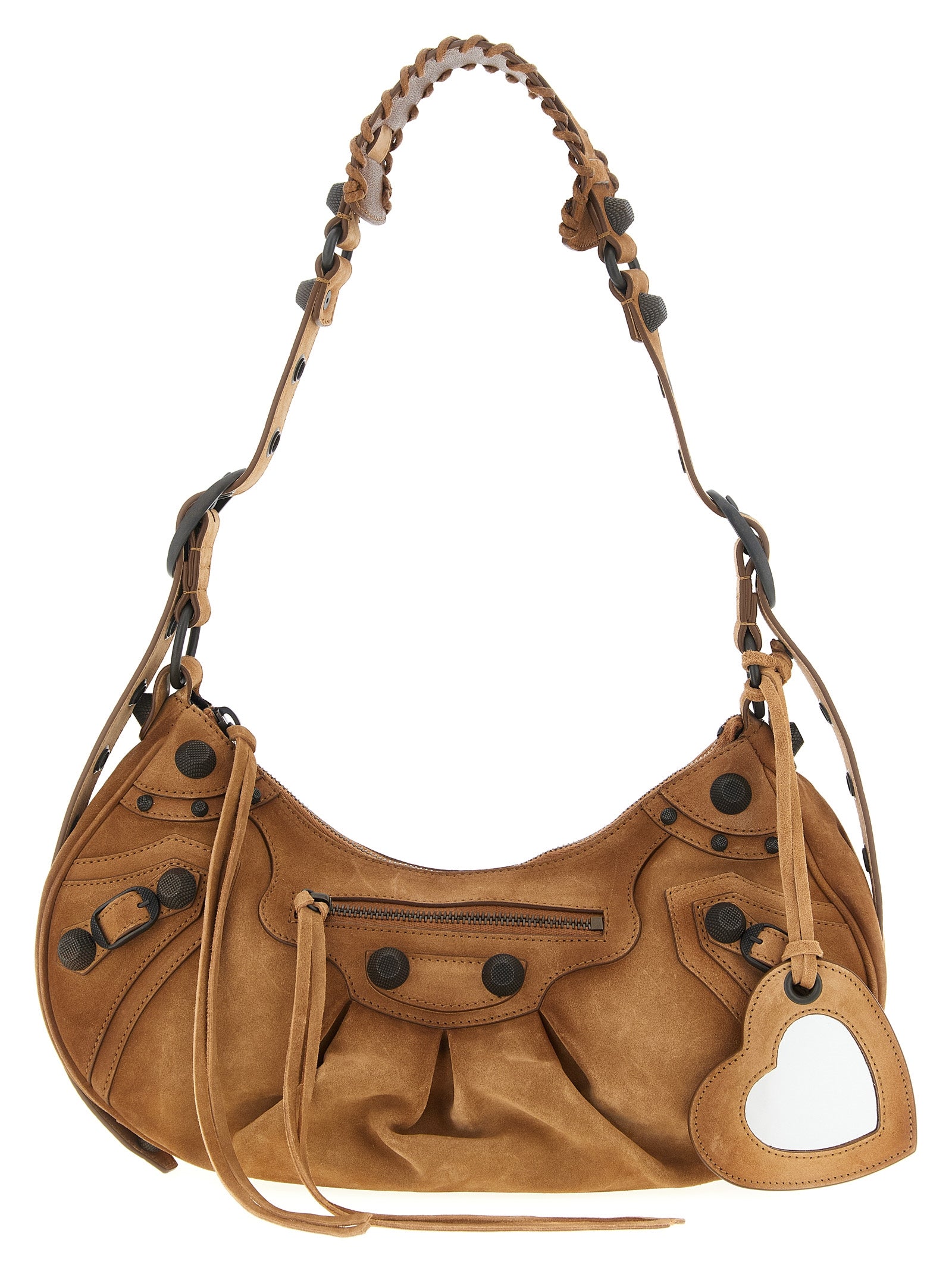 Brown Calfskin Shoulder Bag