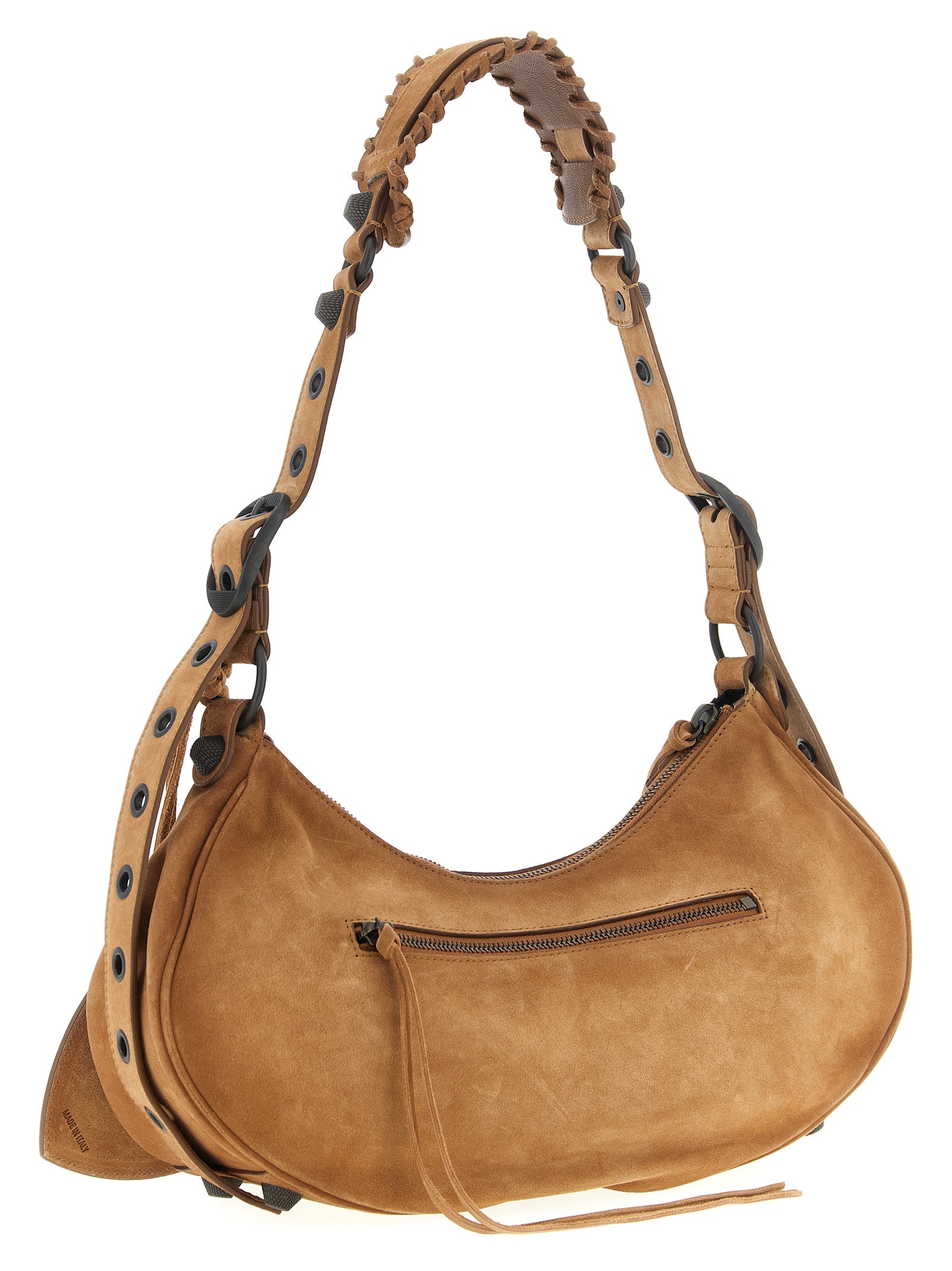 Brown Calfskin Shoulder Bag