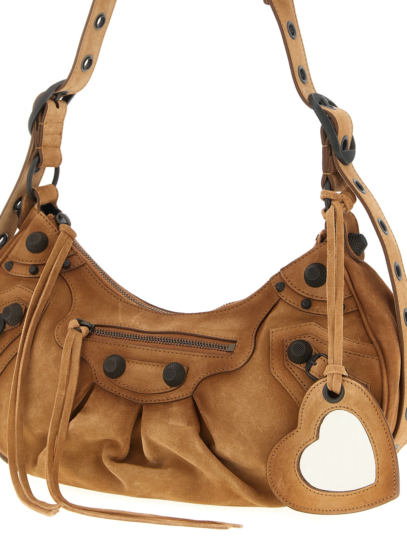 Brown Calfskin Shoulder Bag