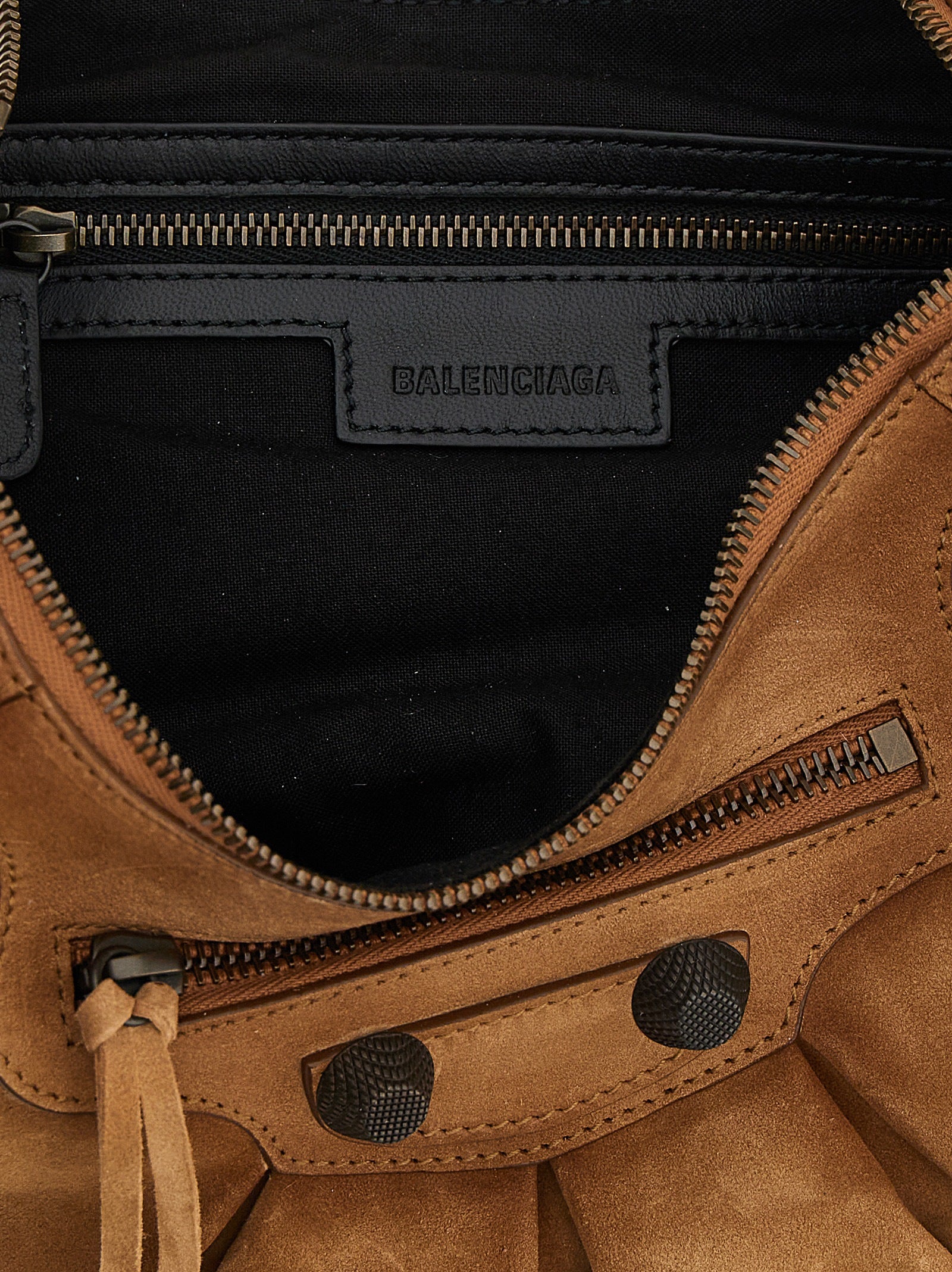 Brown Calfskin Shoulder Bag