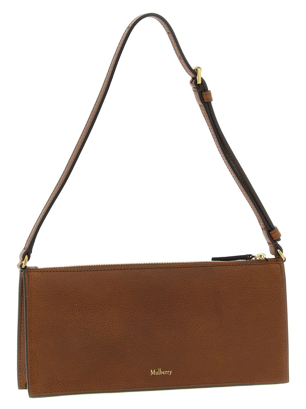 Brown Calfskin Shoulder Bag
