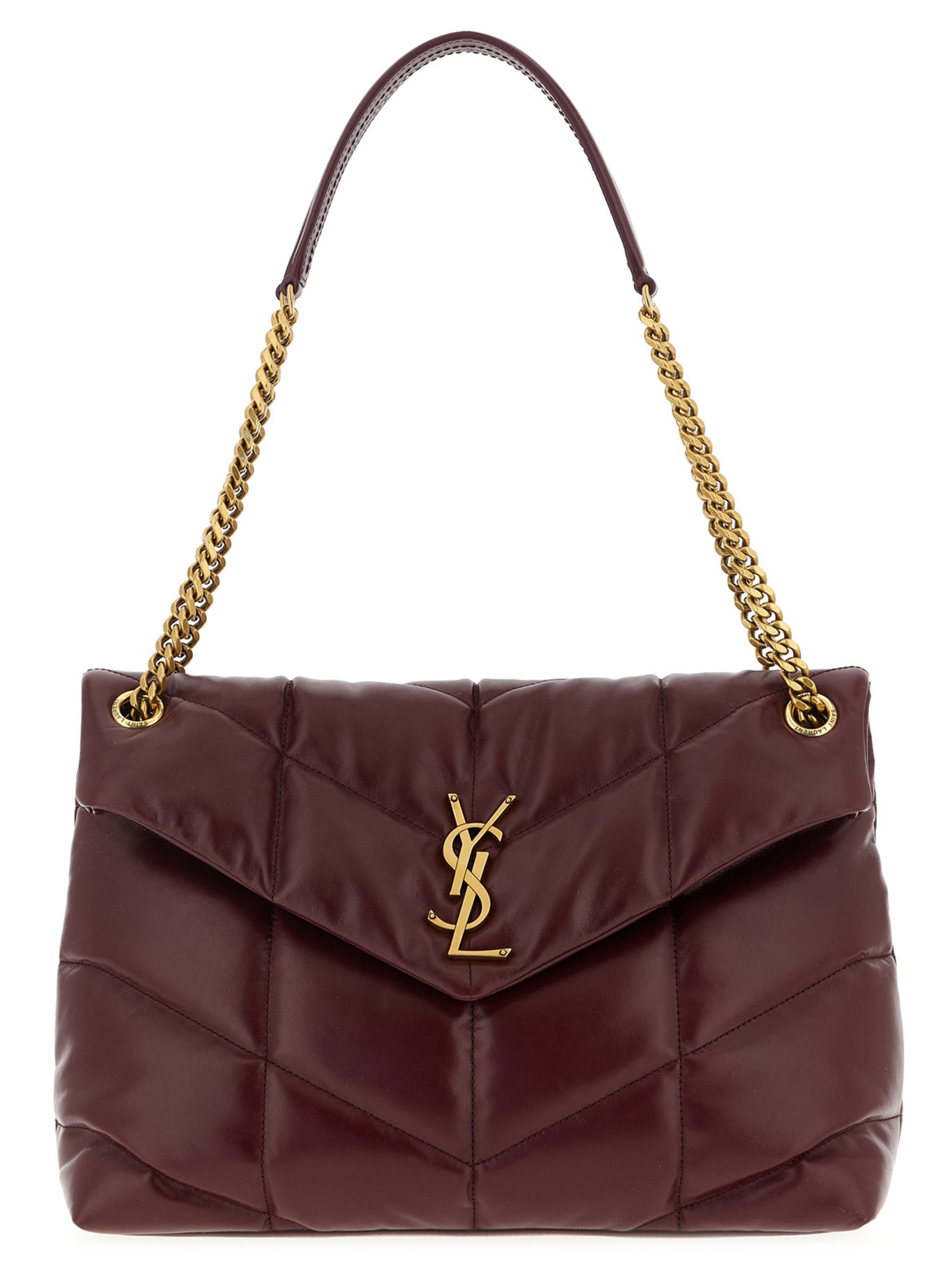 Bordeaux Calfskin Shoulder Bag