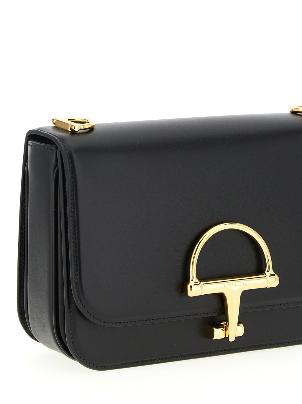 Black Calfskin Shoulder Bag