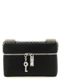 Black Viscose Crossbody Bag
