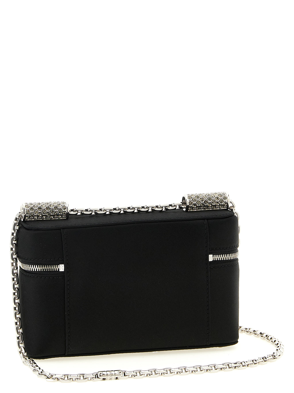 Black Viscose Crossbody Bag