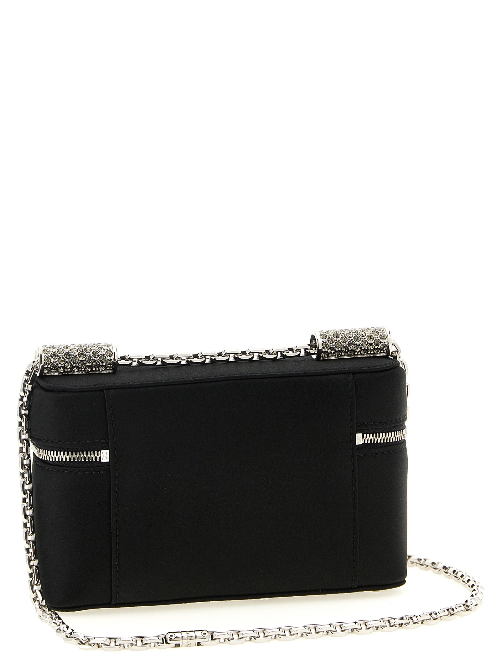 Black Viscose Crossbody Bag