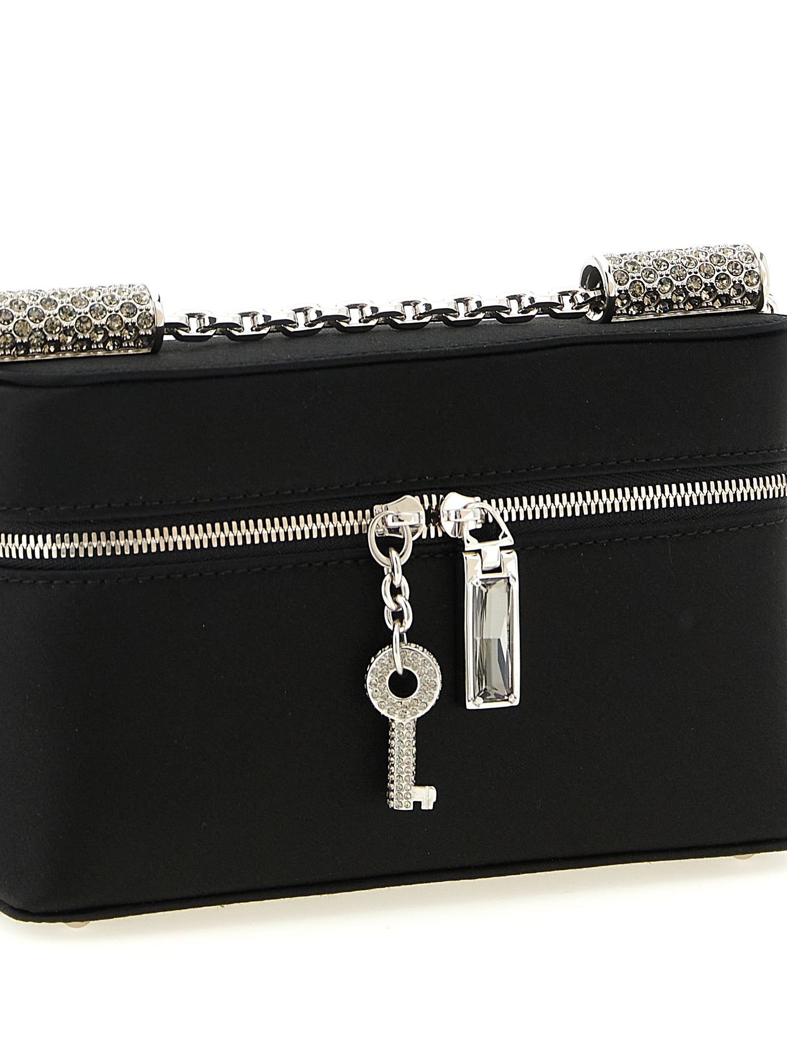 Black Viscose Crossbody Bag